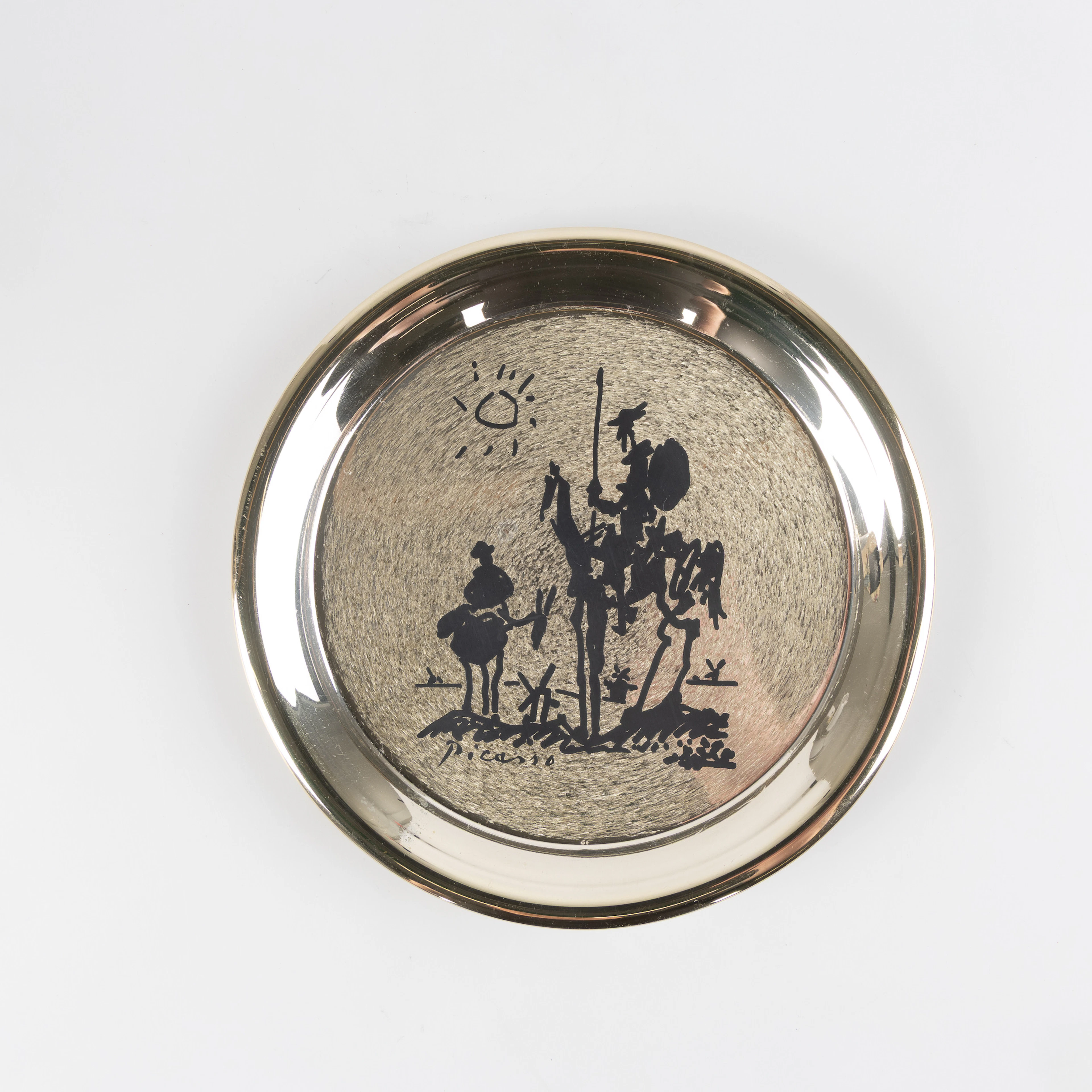 PABLO PICASSO. Fat, efter, "Don Quixote", sterlingsilver, Medallic