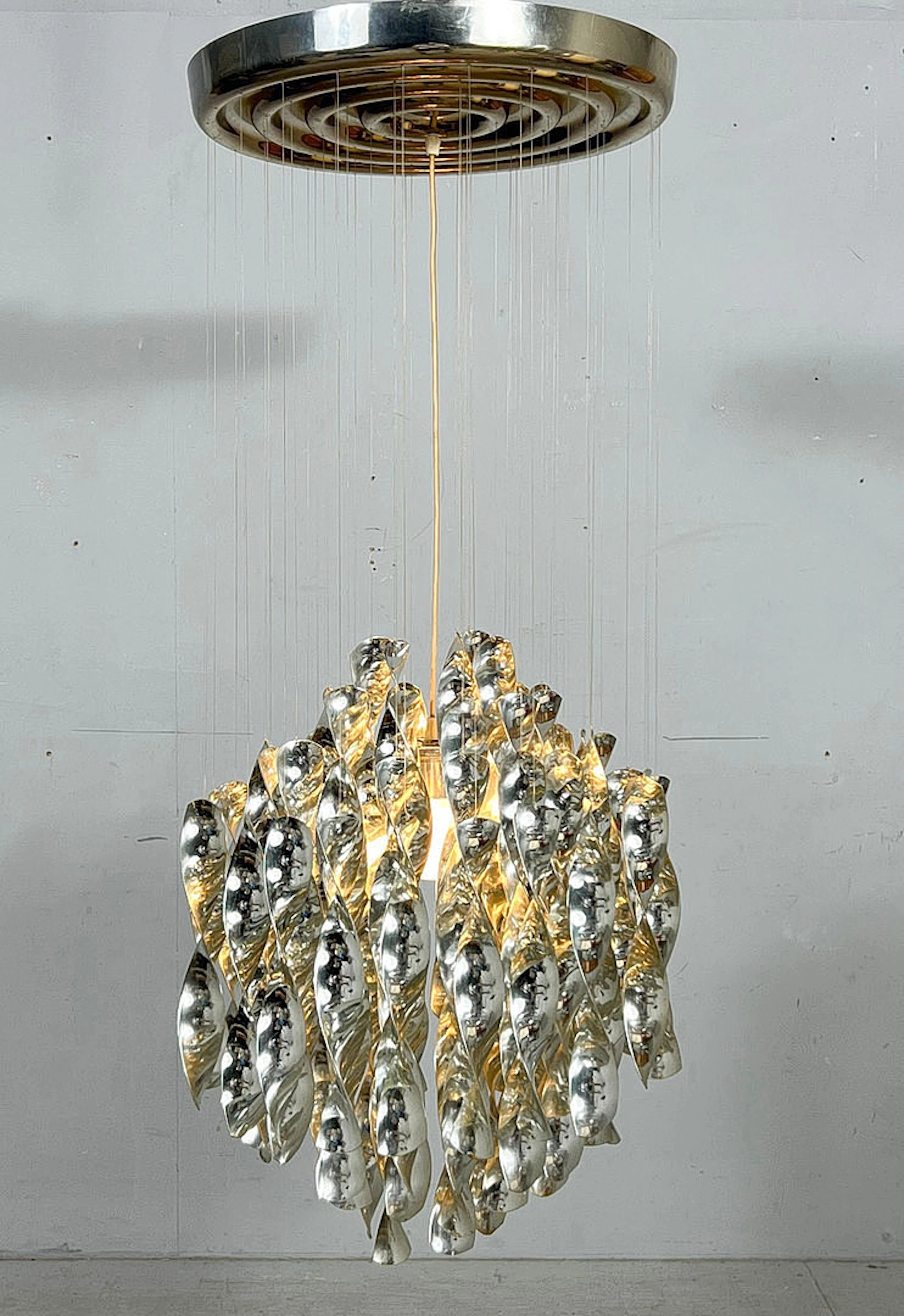 Mid Century Spiral Deckenlampe/Deckenleuchte/Ceiling Lamp von Verner
