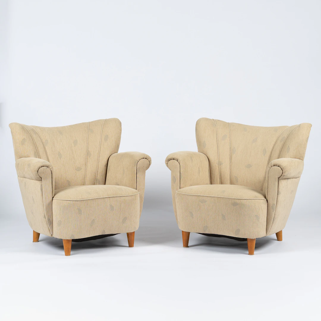 FÅTÖLJER, ett par, Swedish modern, 1940-tal.