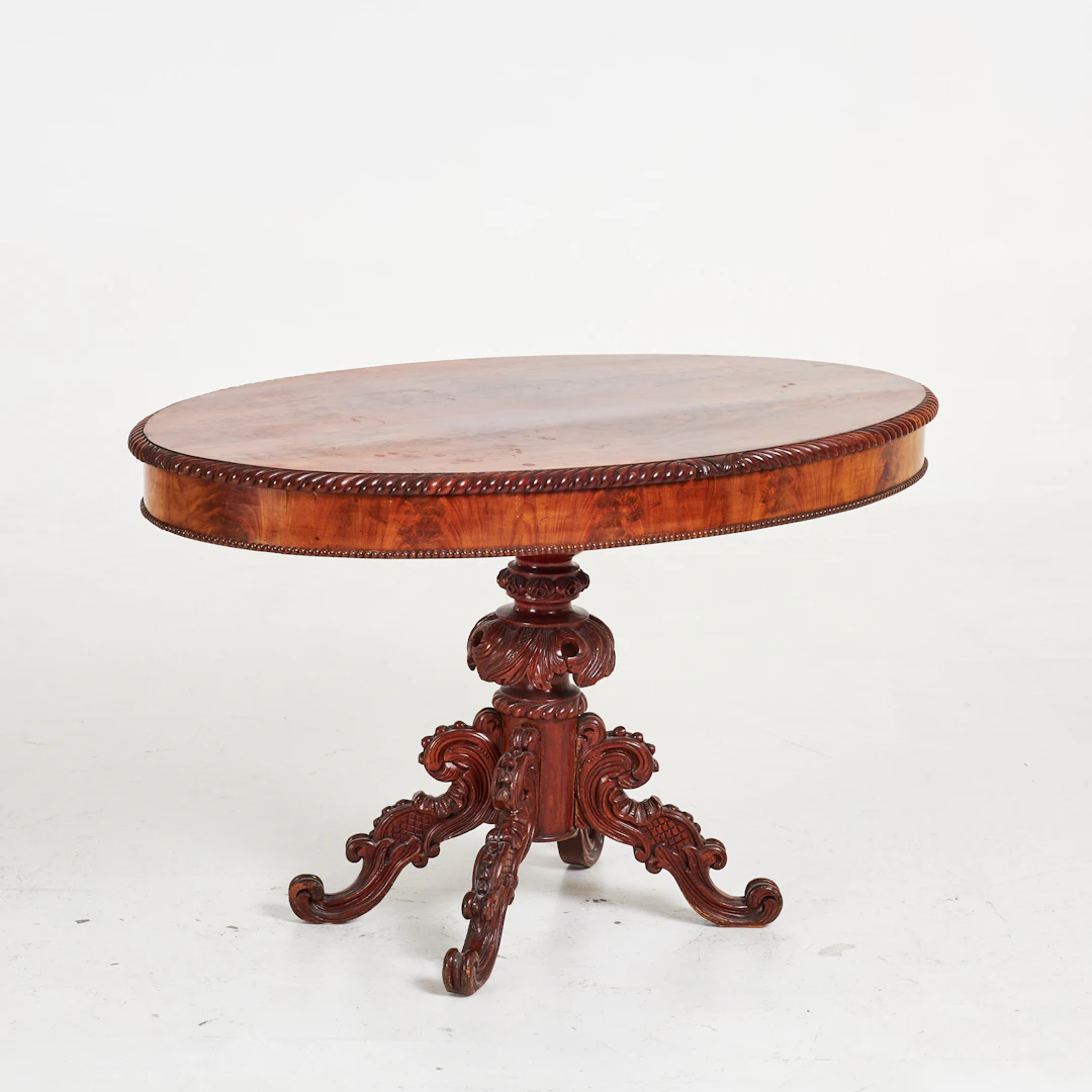 SALONGSBORD, nyrokoko, mahogny, skuren dekor, 1800-talets senare hälft.