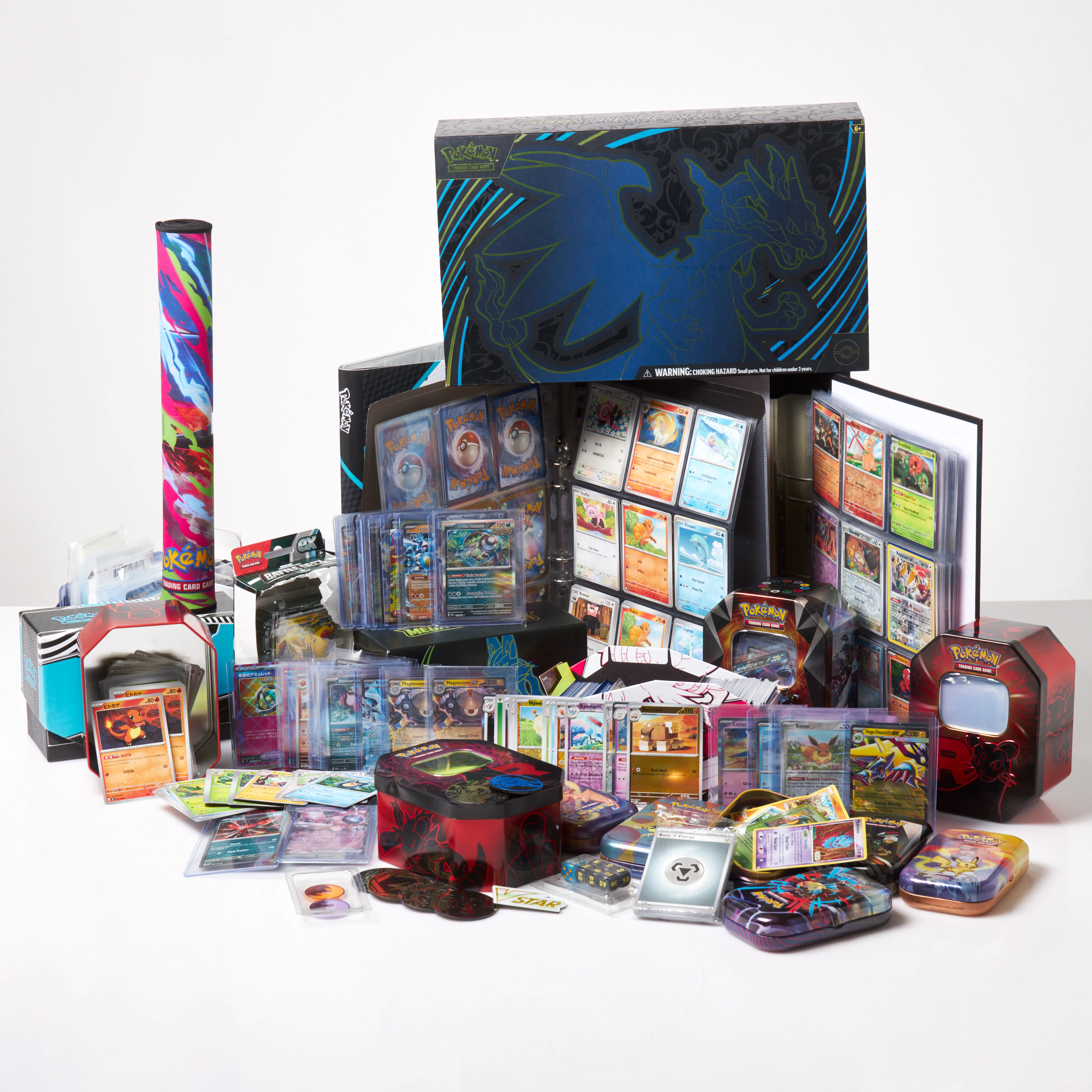 POKÉMONKORT, ca 4200+ kort, oöppnade booster packs, pärmar m.m.
