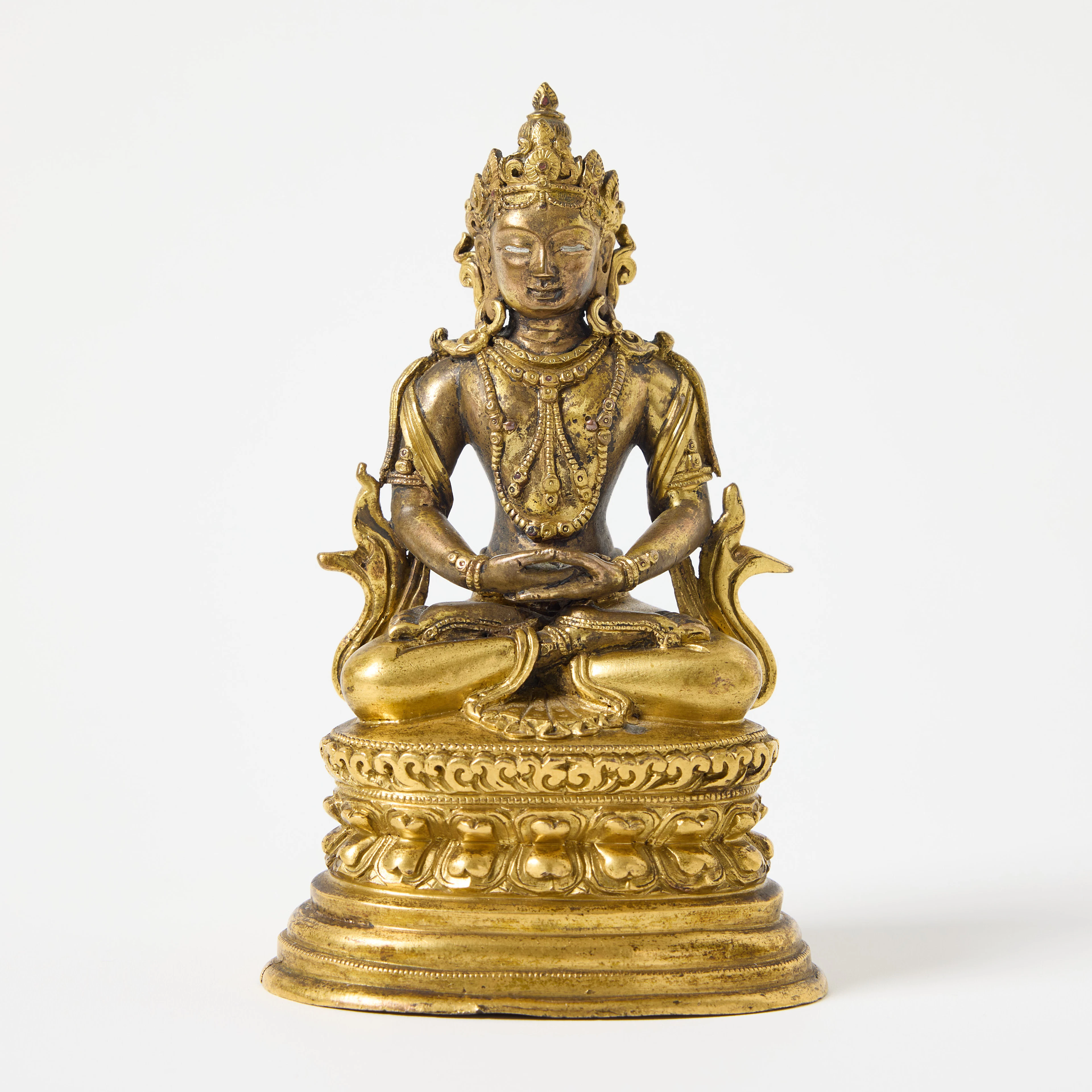 A Mongolian Gilt Bronze Amitayus.