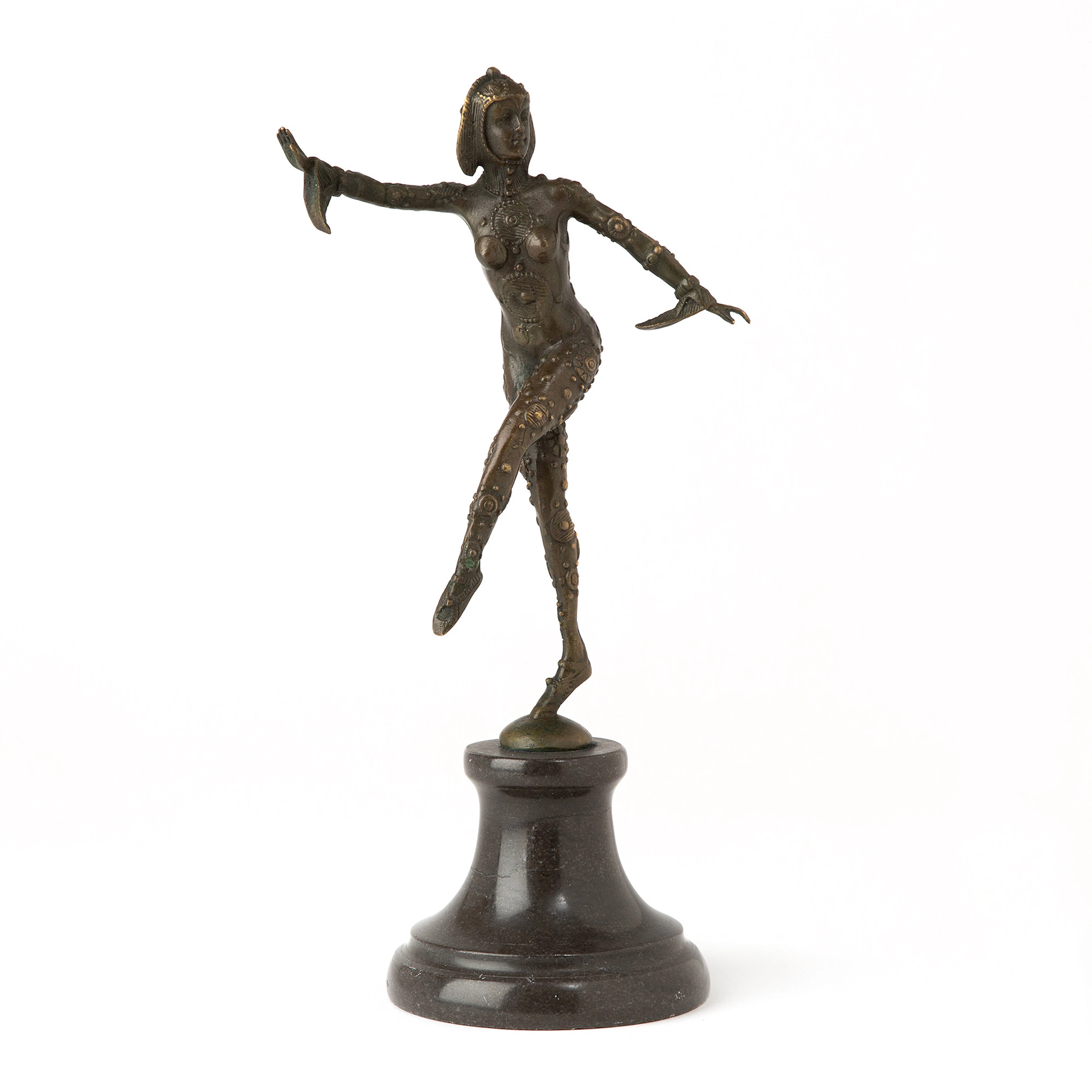 DEMETRE CHIPARUS. EFTER. Dansös, skulptur, brons.