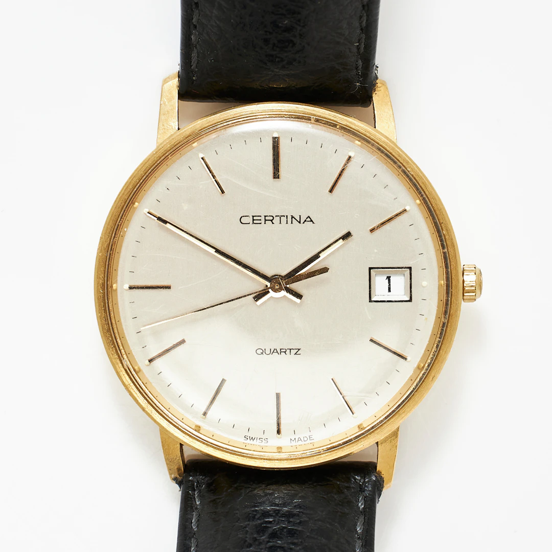 CERTINA, armbandsur, 33,5 mm, 18K guld, quartz, ca 1985.