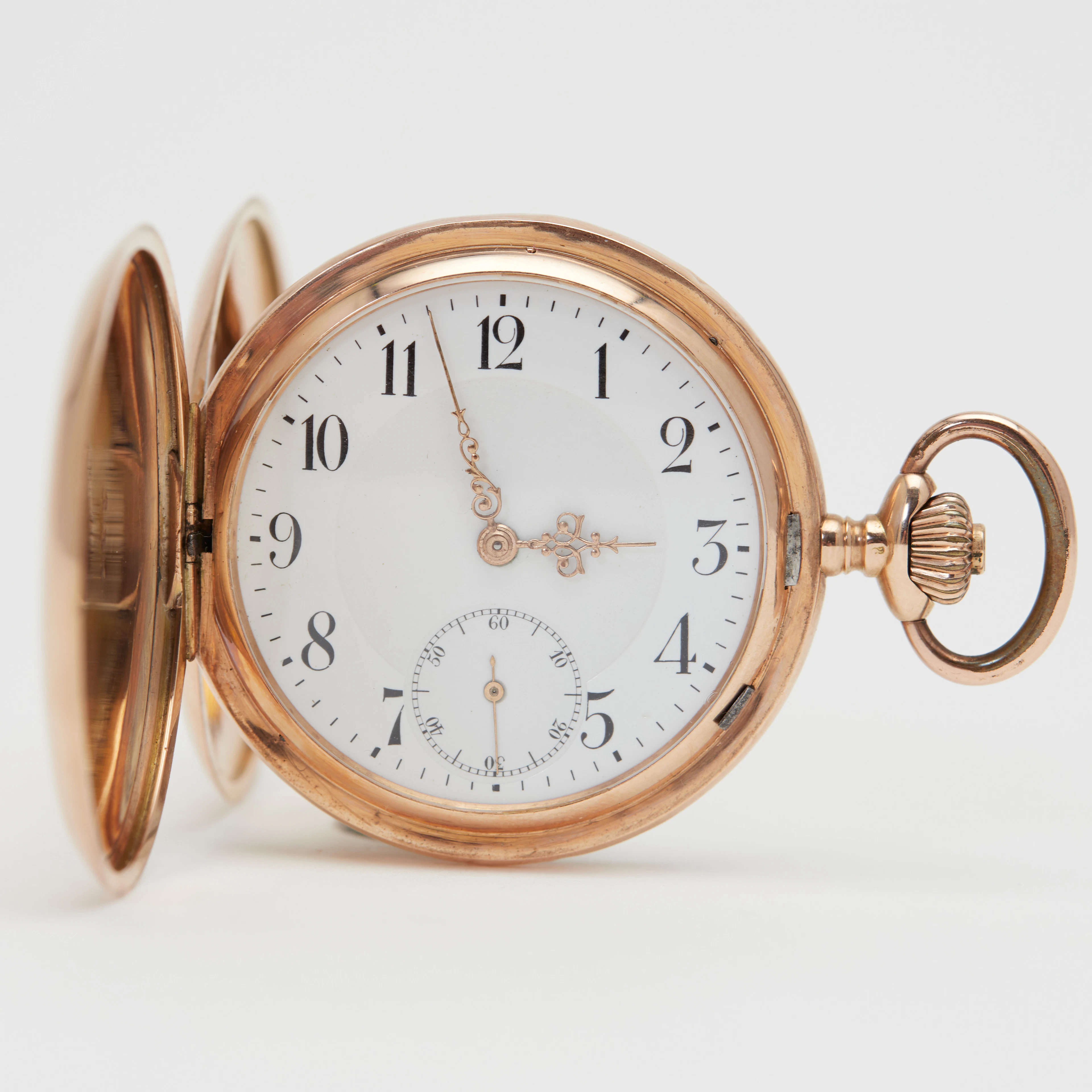 SAVONNETTE-TASCHENUHR, 585er Roségold, um 1910, Schweiz.