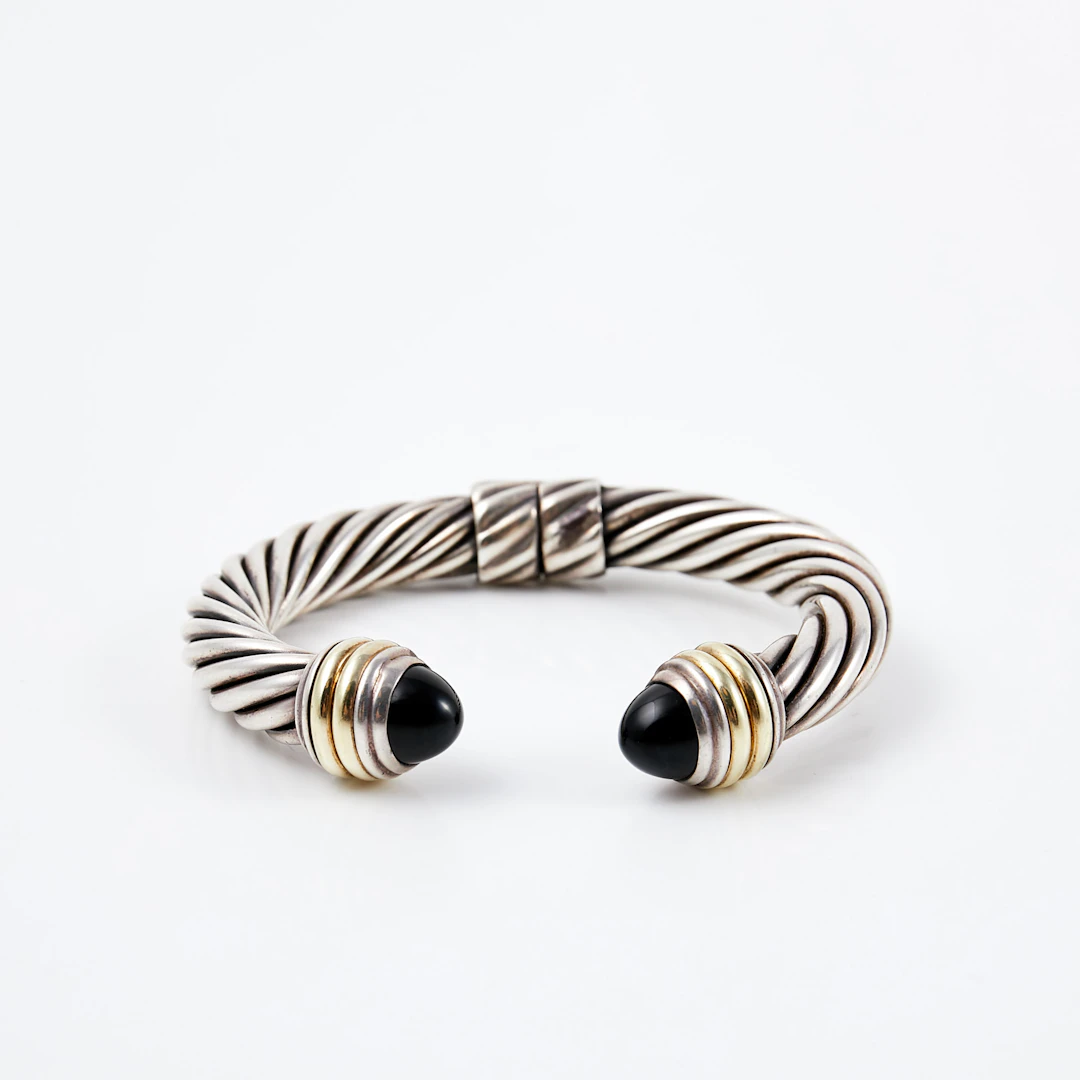 DAVID YURMAN, "Cable Bracelet", armband, sterlingsilver/14 k guld