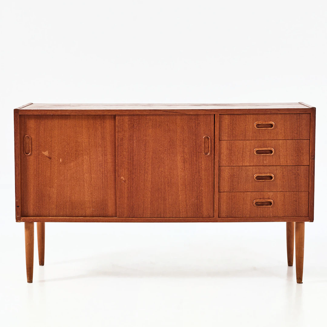 SIDEBOARD, fanérat i teak, 1950/60-tal.