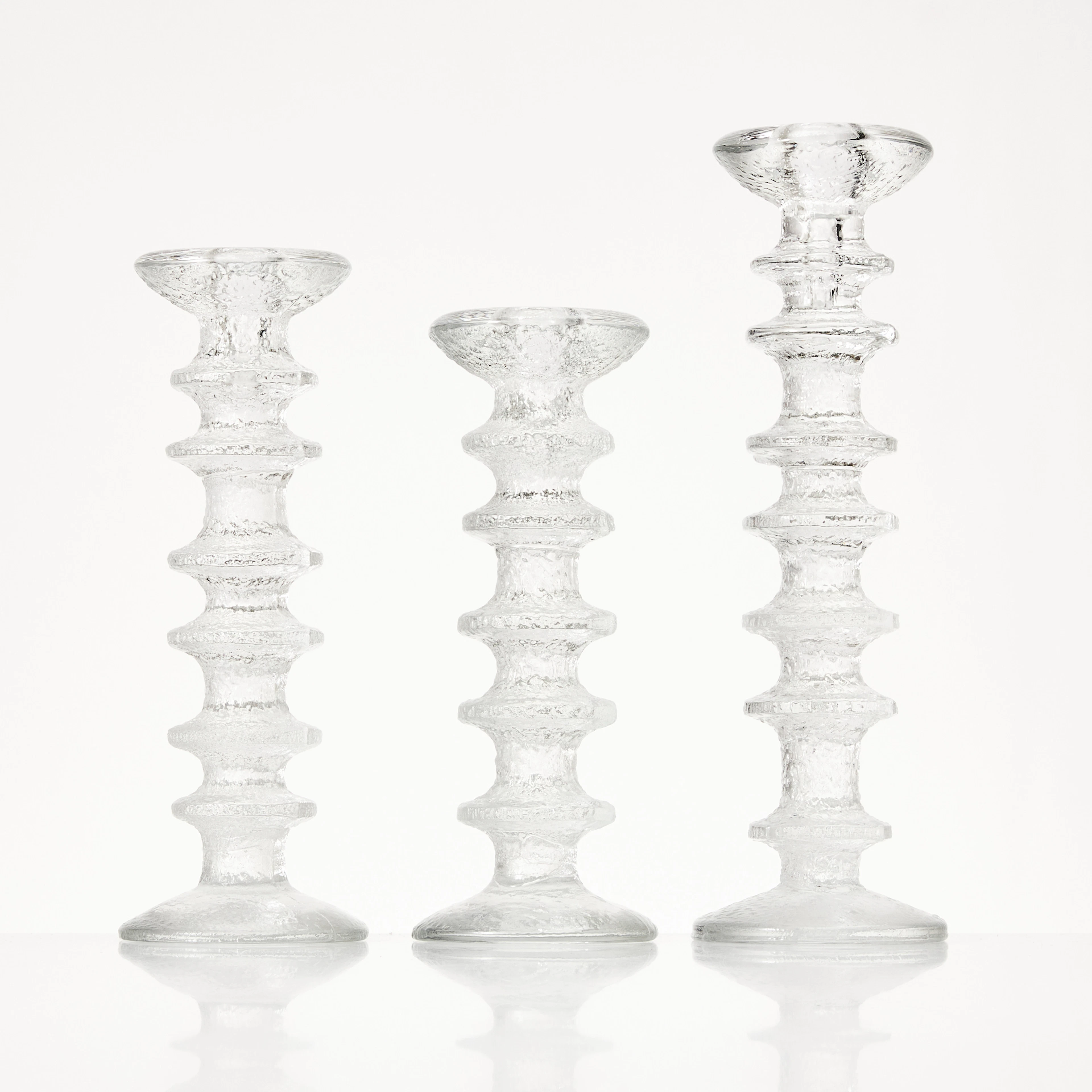 TIMO SARPANEVA. "Festivo", ljusstakar, 3 st, Iittala, formgivningsår 1966.