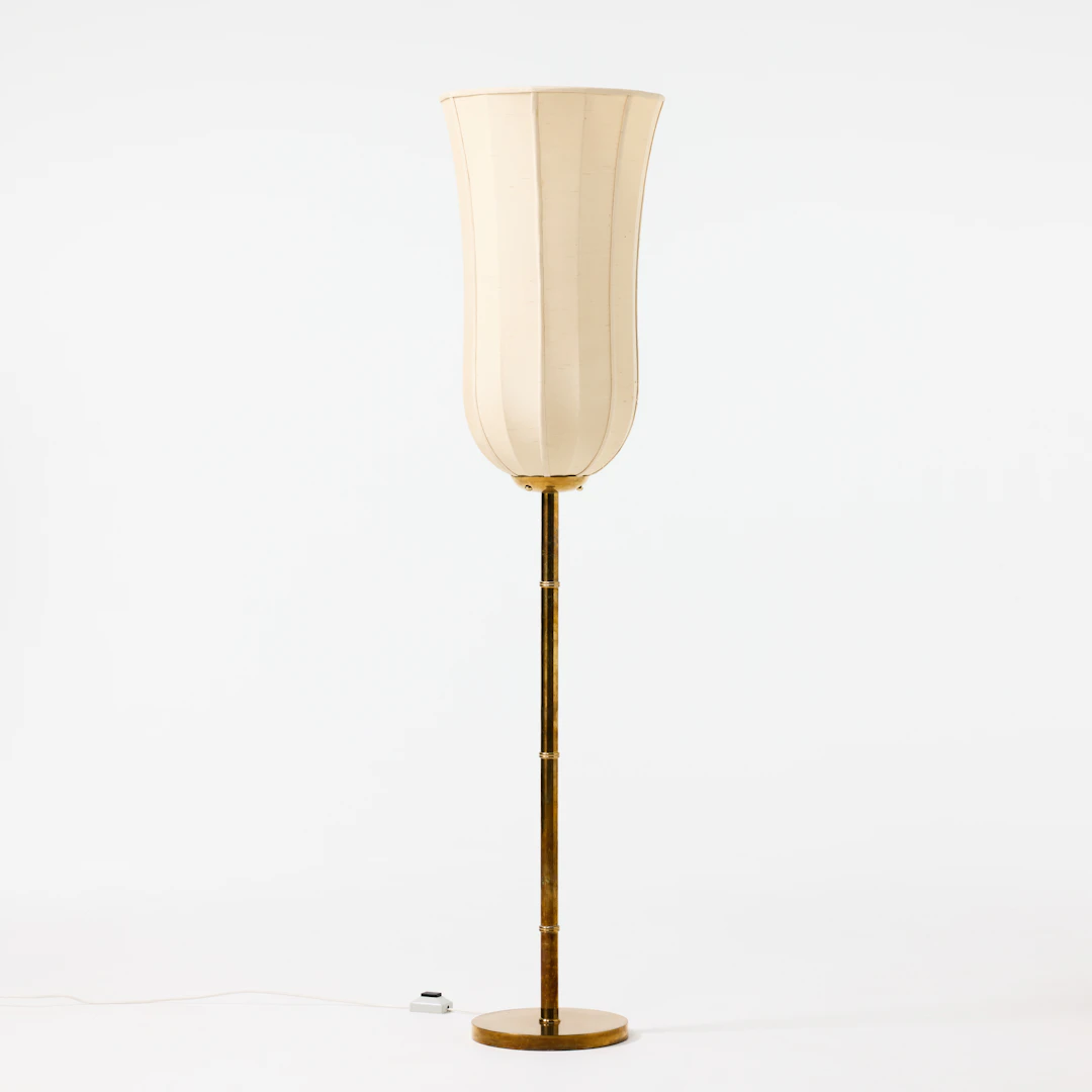 GOLVLAMPA, s.k. uplight, Sverige, 1940/50-tal, Swedish Modern, mässing