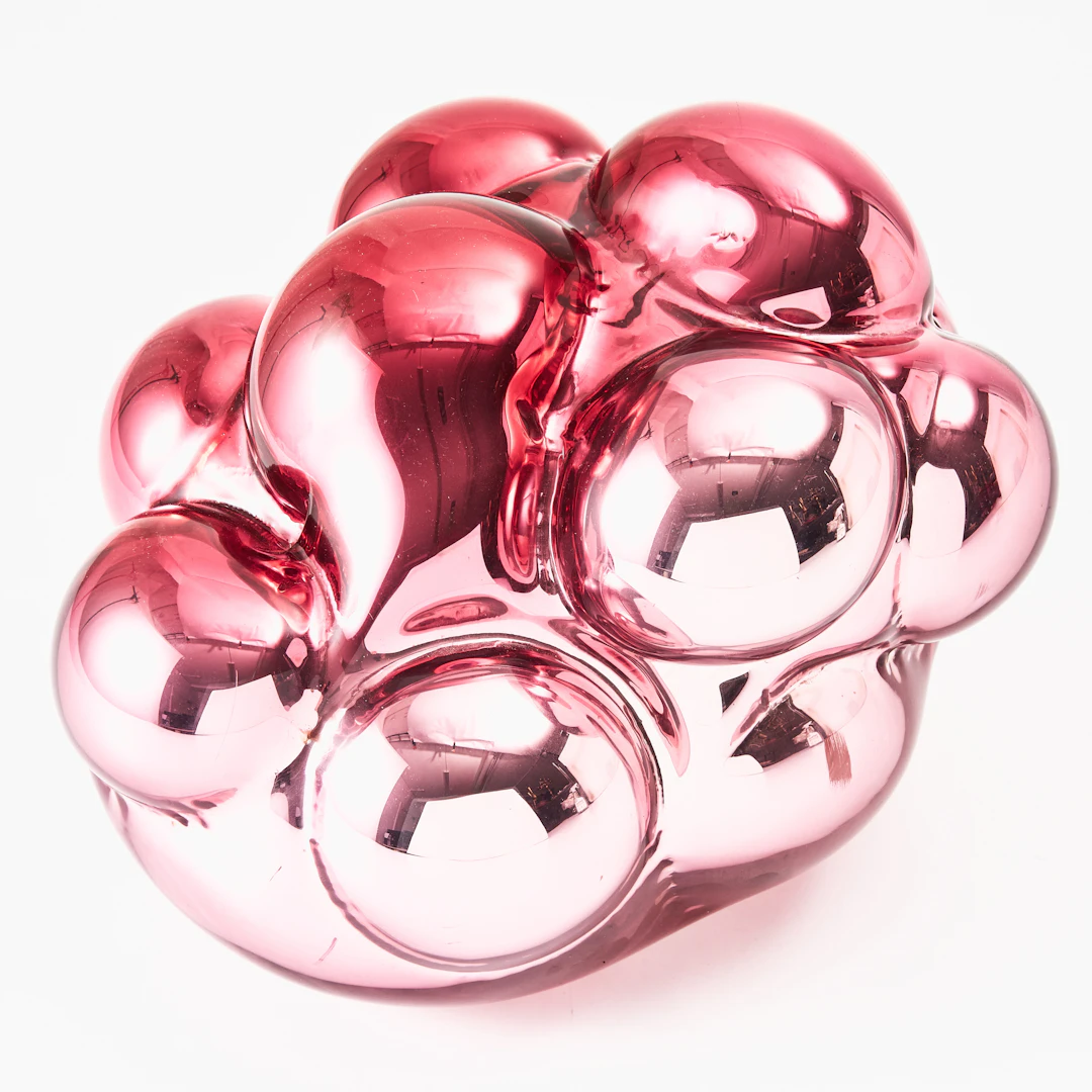 LISA REISER. "Moln", skulptur, Studio Reiser, samtida, rosa glas med foliering.