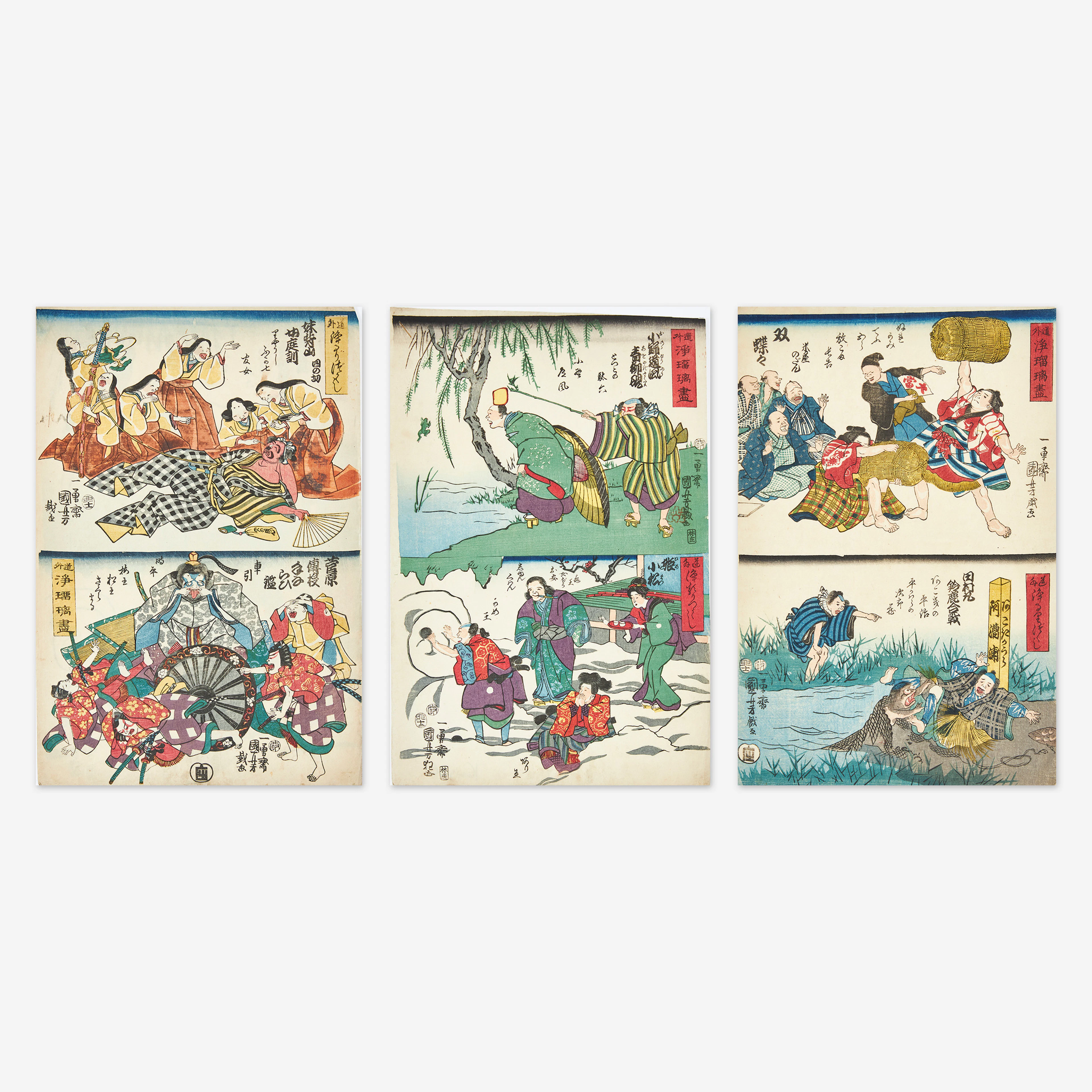 UTAGAWA KUNIYOSHI (JAPAN, 1797-1861). Collection of Humorous Scenes