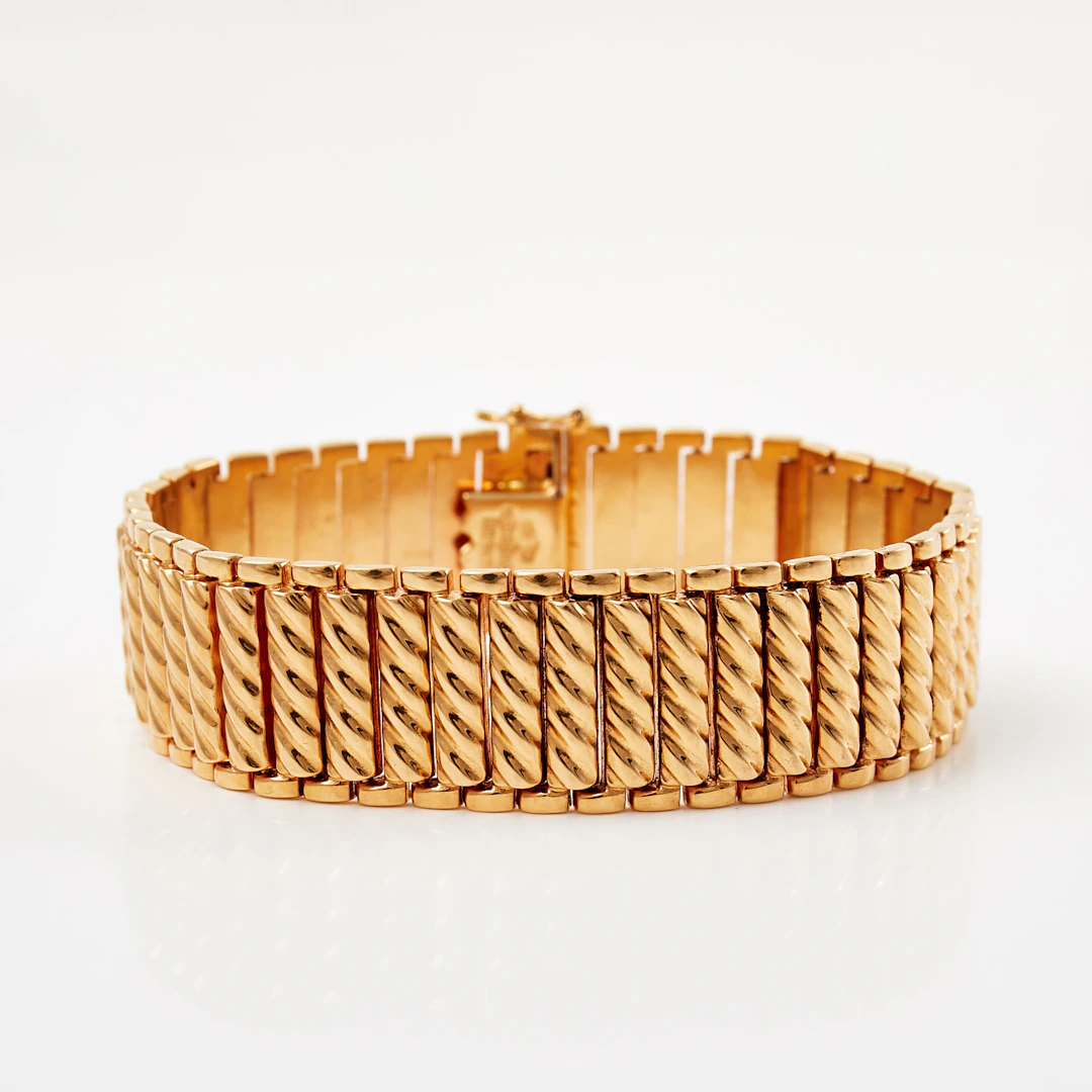 ARMLÄNK, 18 k guld, Italien, 1900-tal.