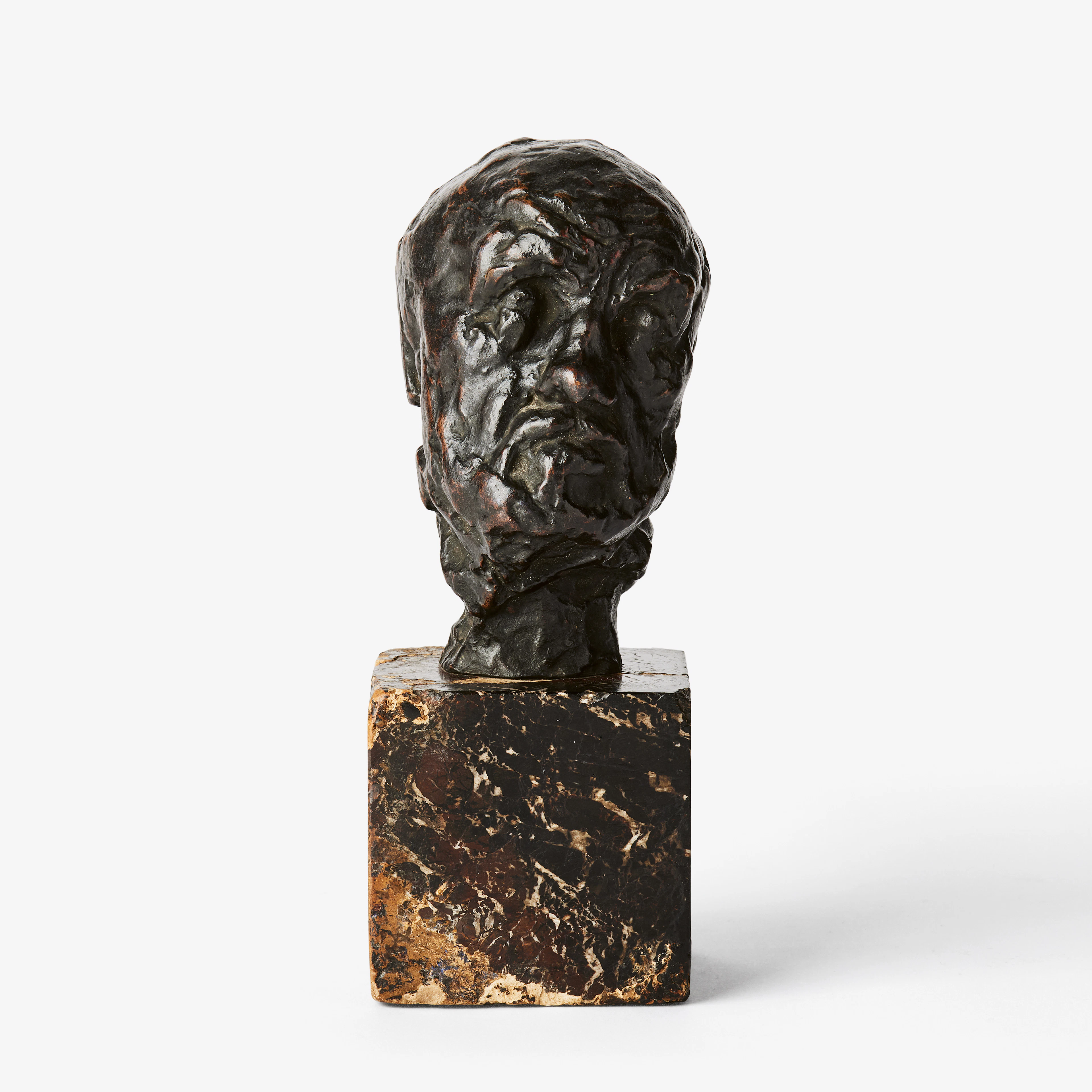 AUGUSTE RODIN (FRANCE 1840-1917). "Petite tête de l’homme au nez cassé".
