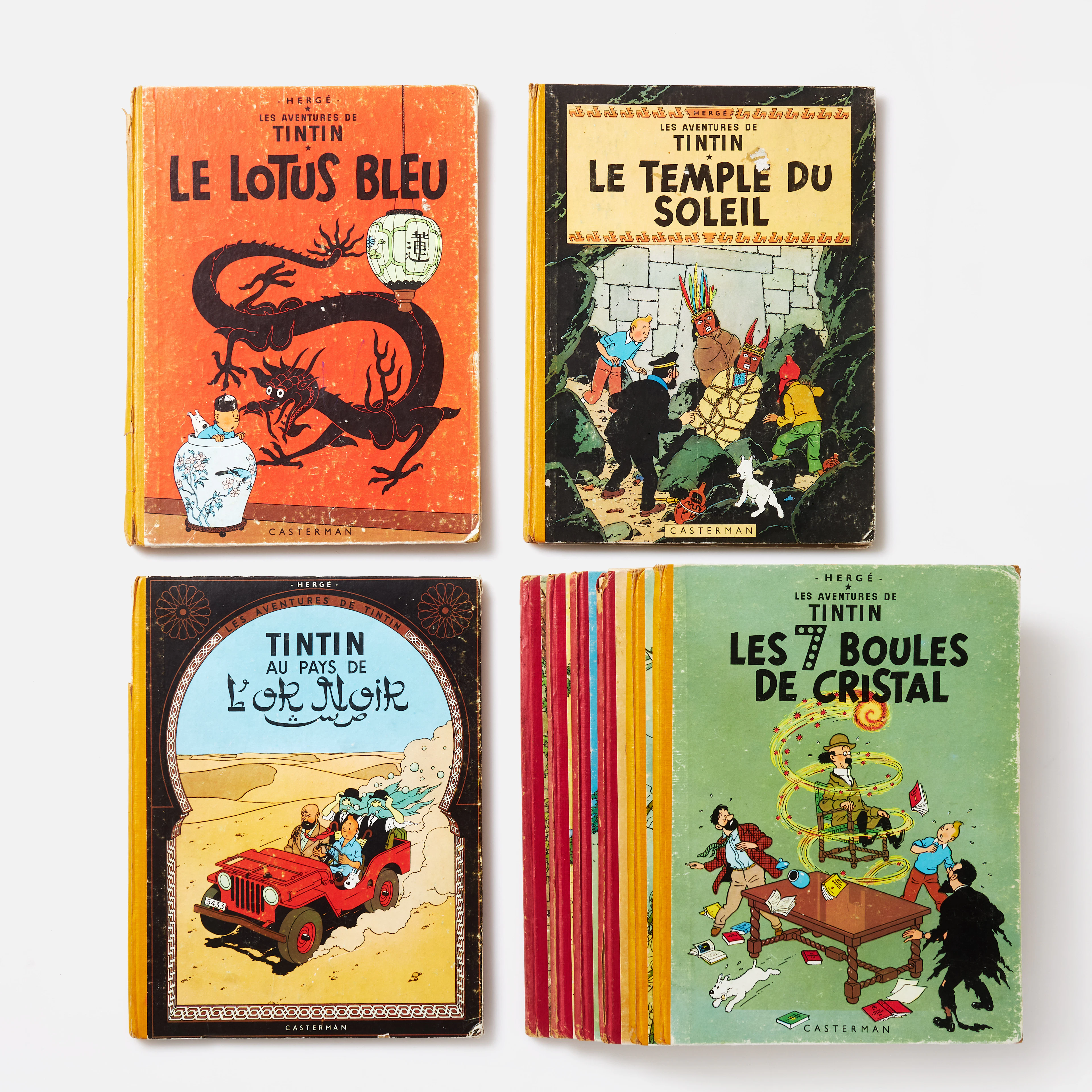 TINTIN. 9 st, Hergé, Casterman Paris, 1946-50.
