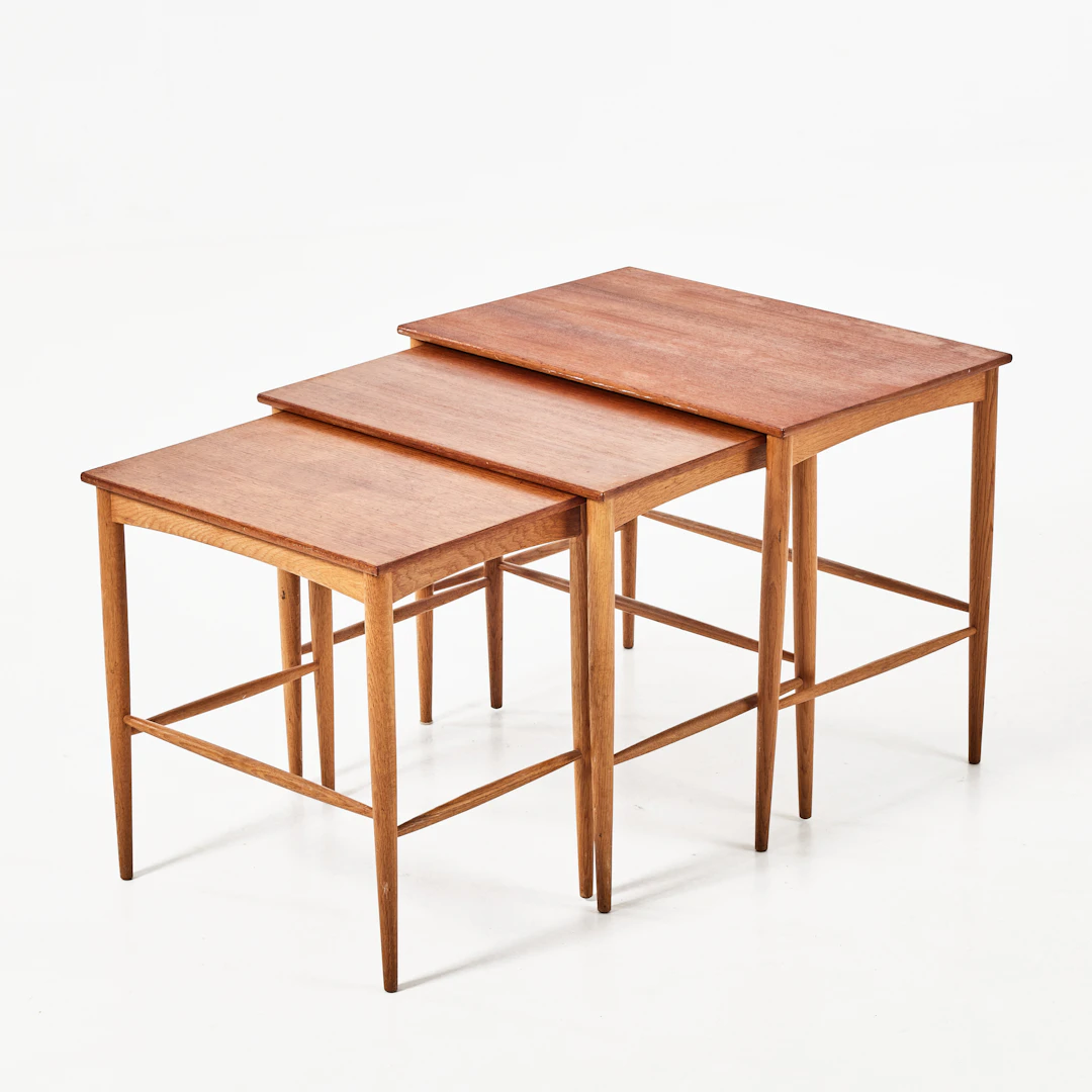 BERTIL FRIDHAGEN. Satsbord, 3 dlr, Bodafors, 1960-tal, fanérat i teak