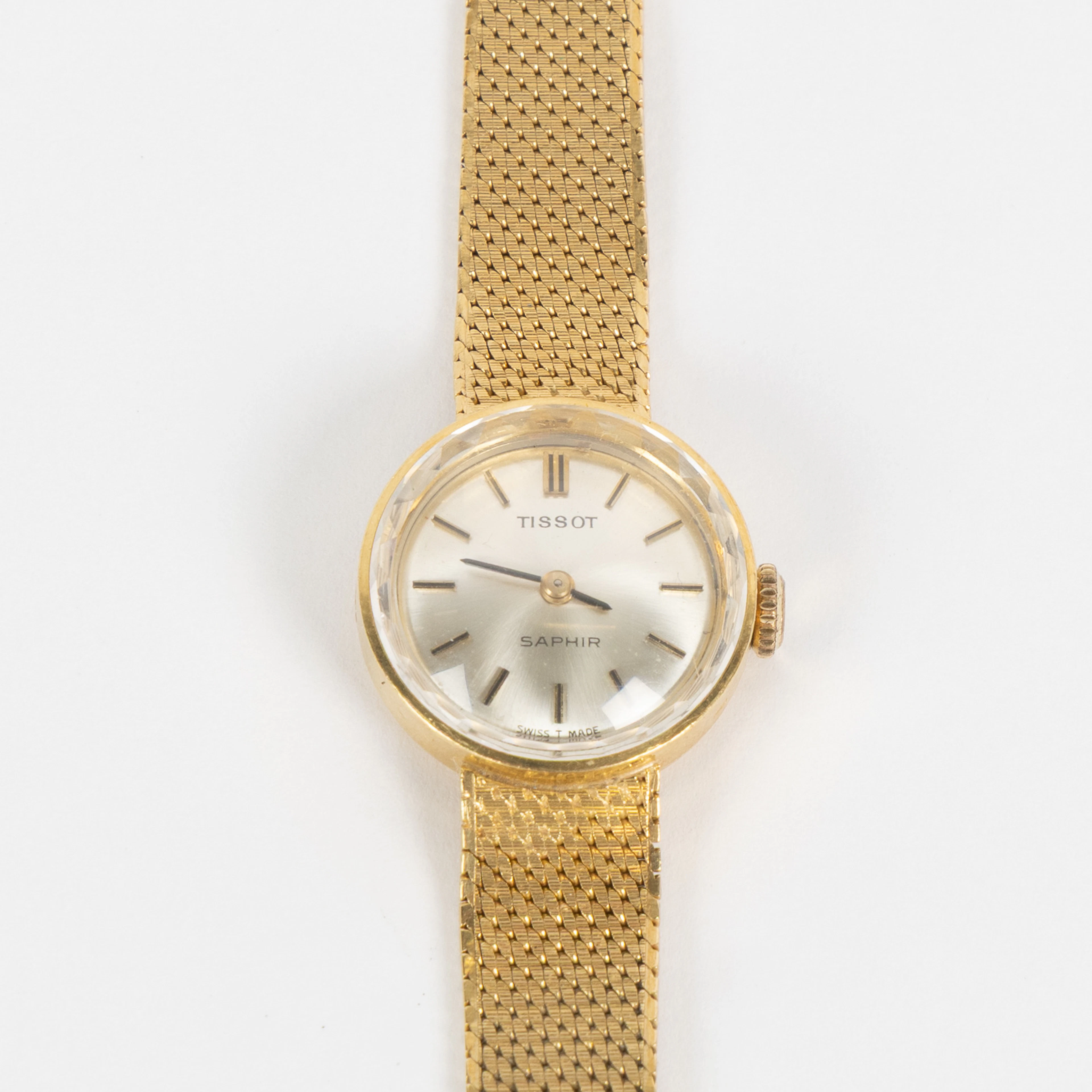 TISSOT, Saphir, armbandsur, 18K guld, 19 mm, 1960-tal.