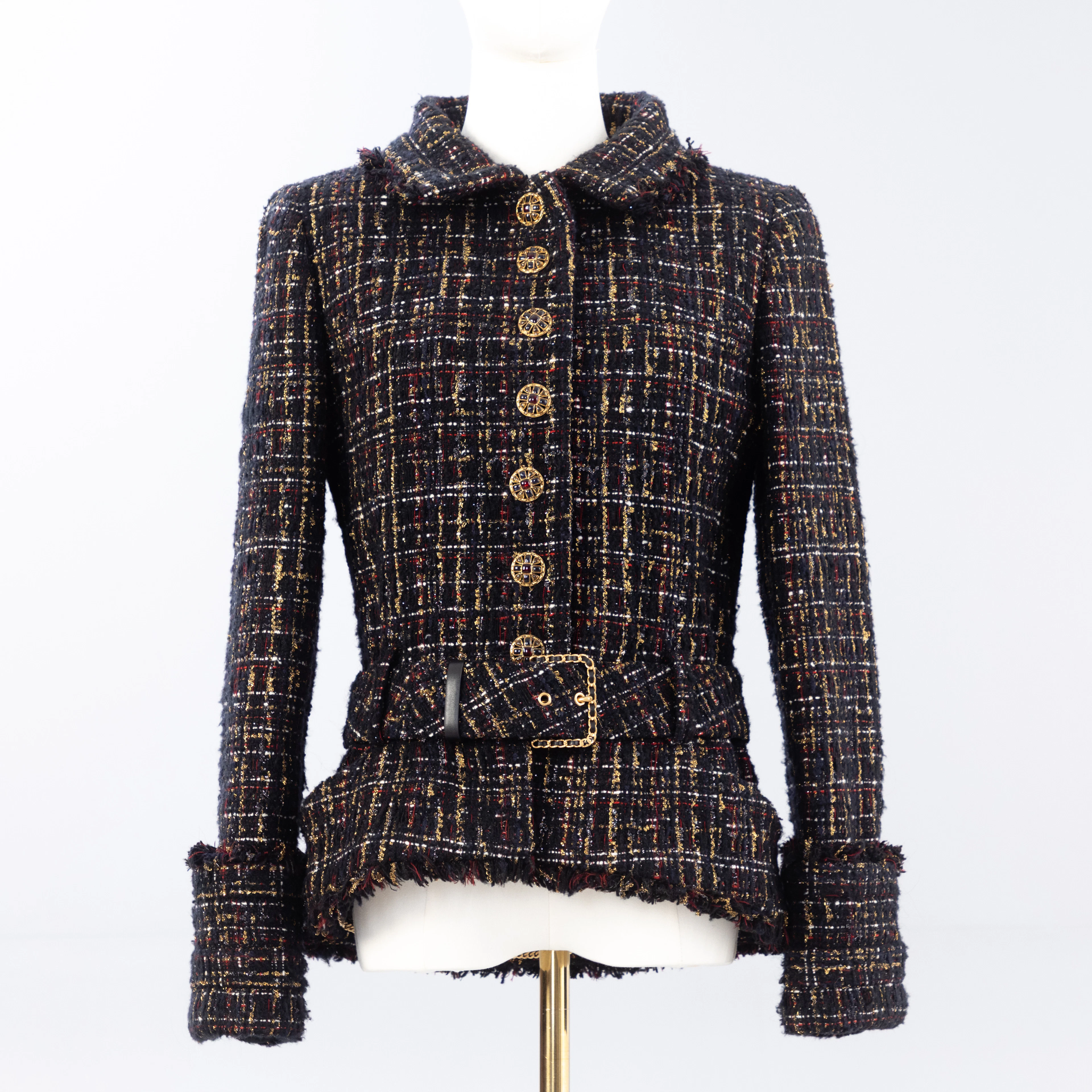 CHANEL. Tweed Gürteljacke, Métiers d'Art Egyptian Collection, Pre-Fall