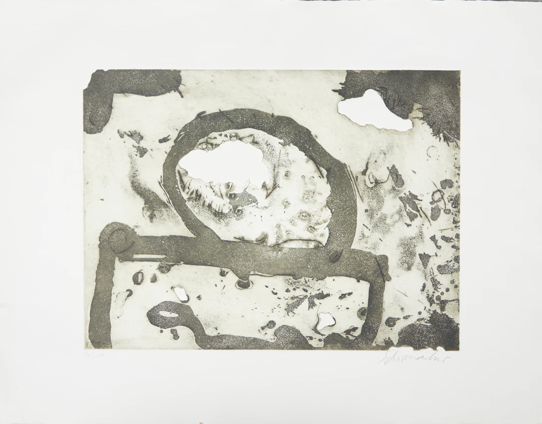 EMIL SCHUMACHER (1912-1999). Informelle Komposition, Radierung / Aquatinta