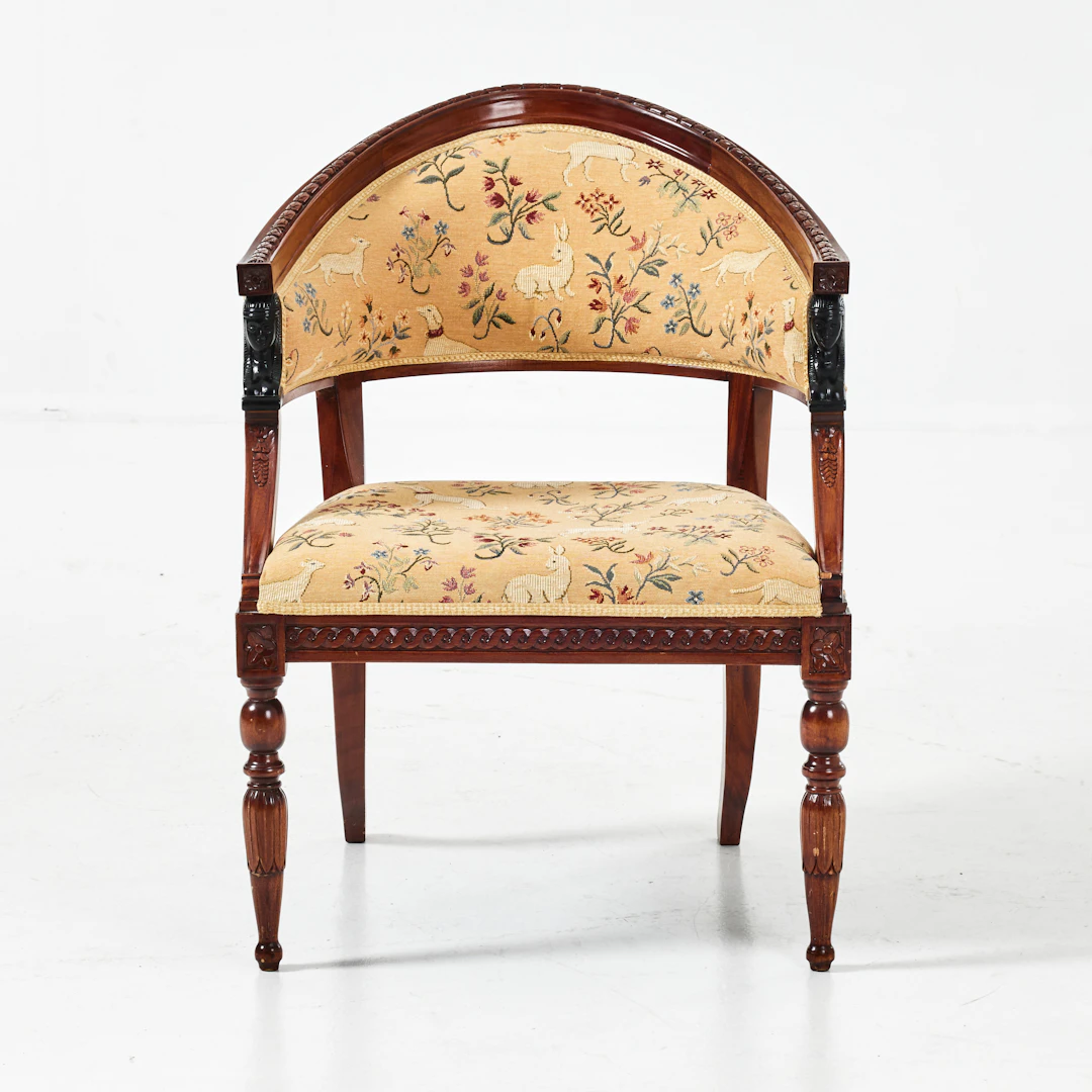 BALJFÅTÖLJ, sengustaviansk stil, 1900-talets slut.