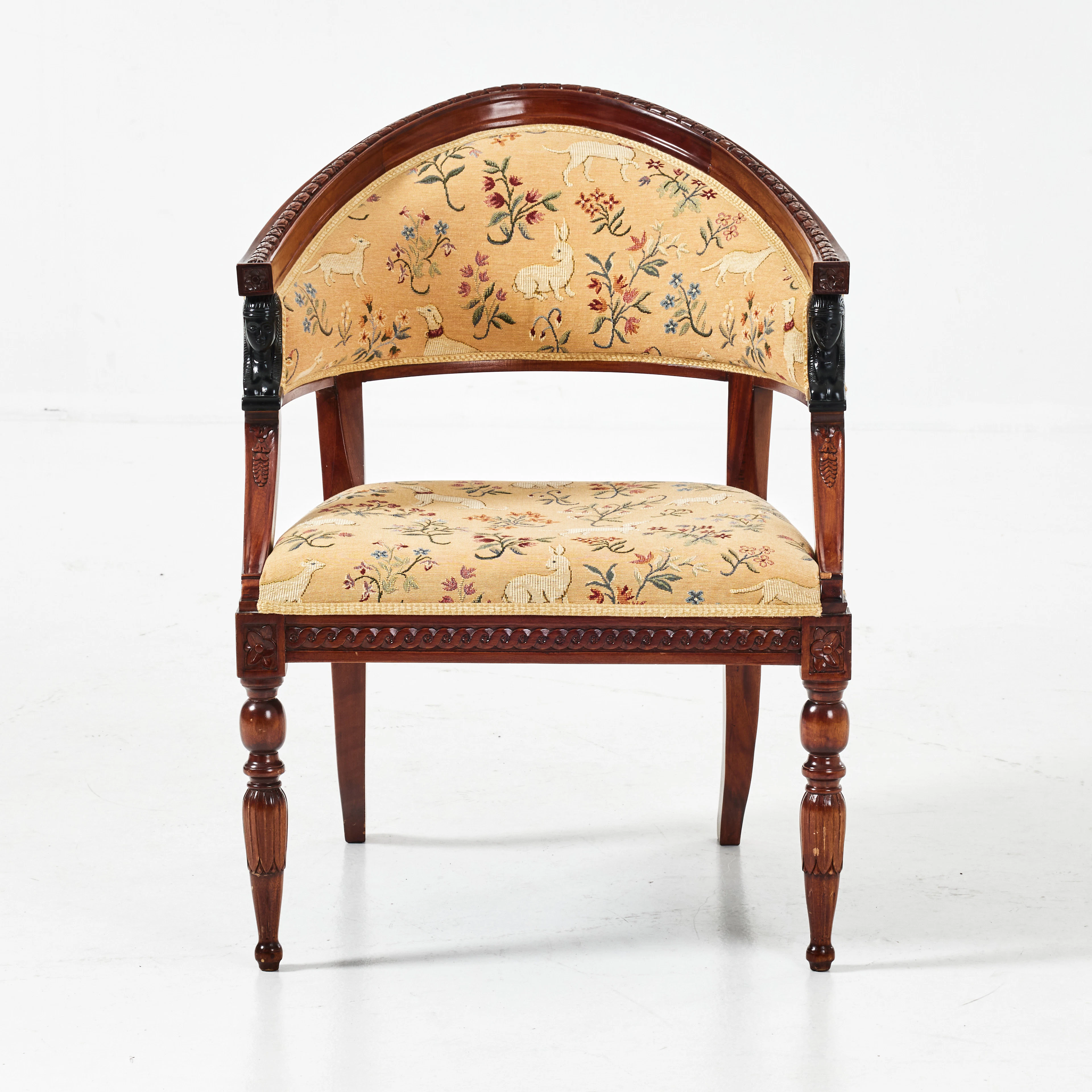 BALJFÅTÖLJ, sengustaviansk stil, 1900-talets slut.