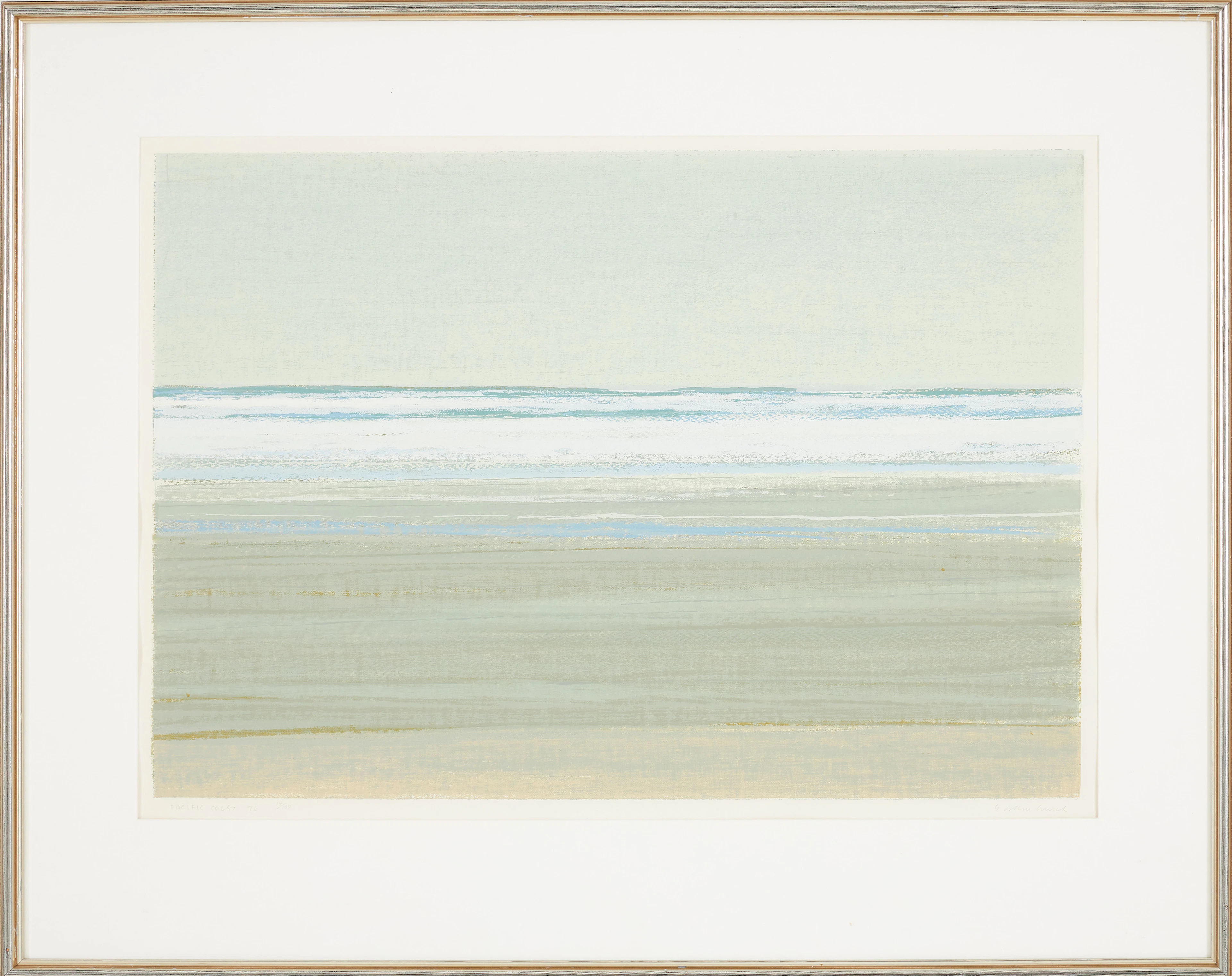 GORDON A. SMITH. "Pacific Coast", färglitografi, ur mappen "Hommage