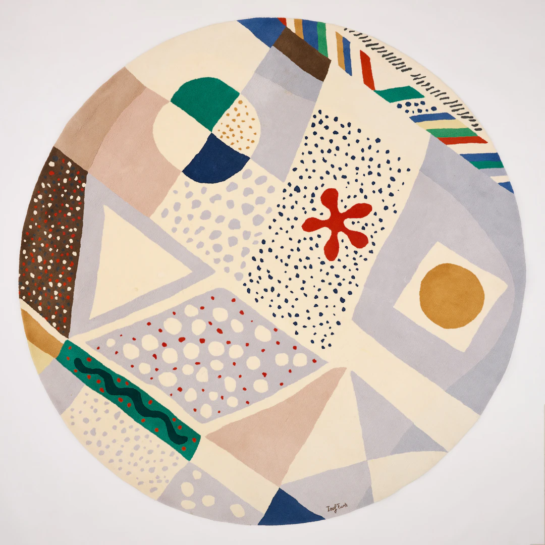 JOSEF FRANK. "Frank Nr 1", matta, närmast rund, Svenskt Tenn/Kasthall