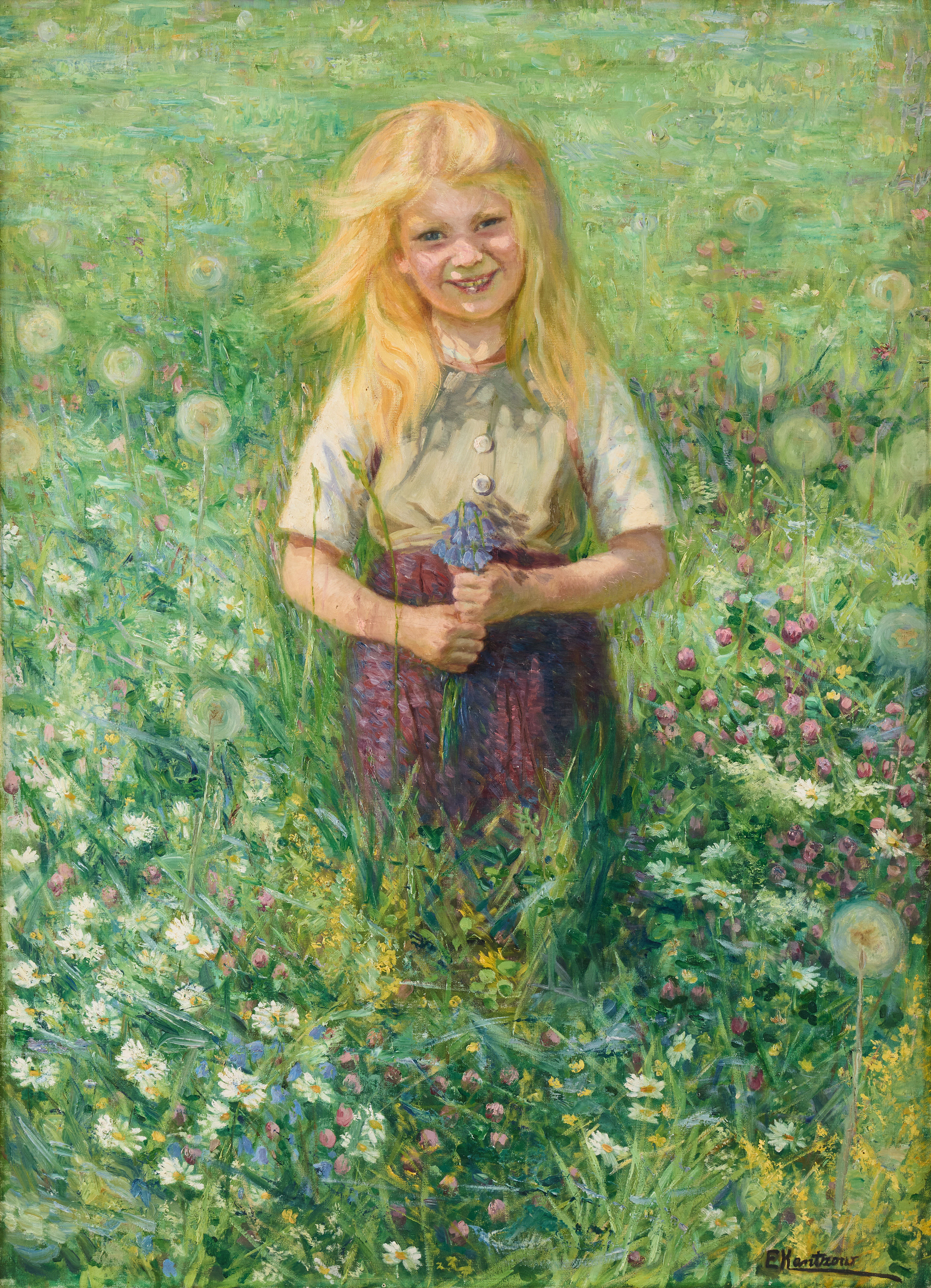 ELSA KANTZOW (1870-1956). "Vilda blommor".