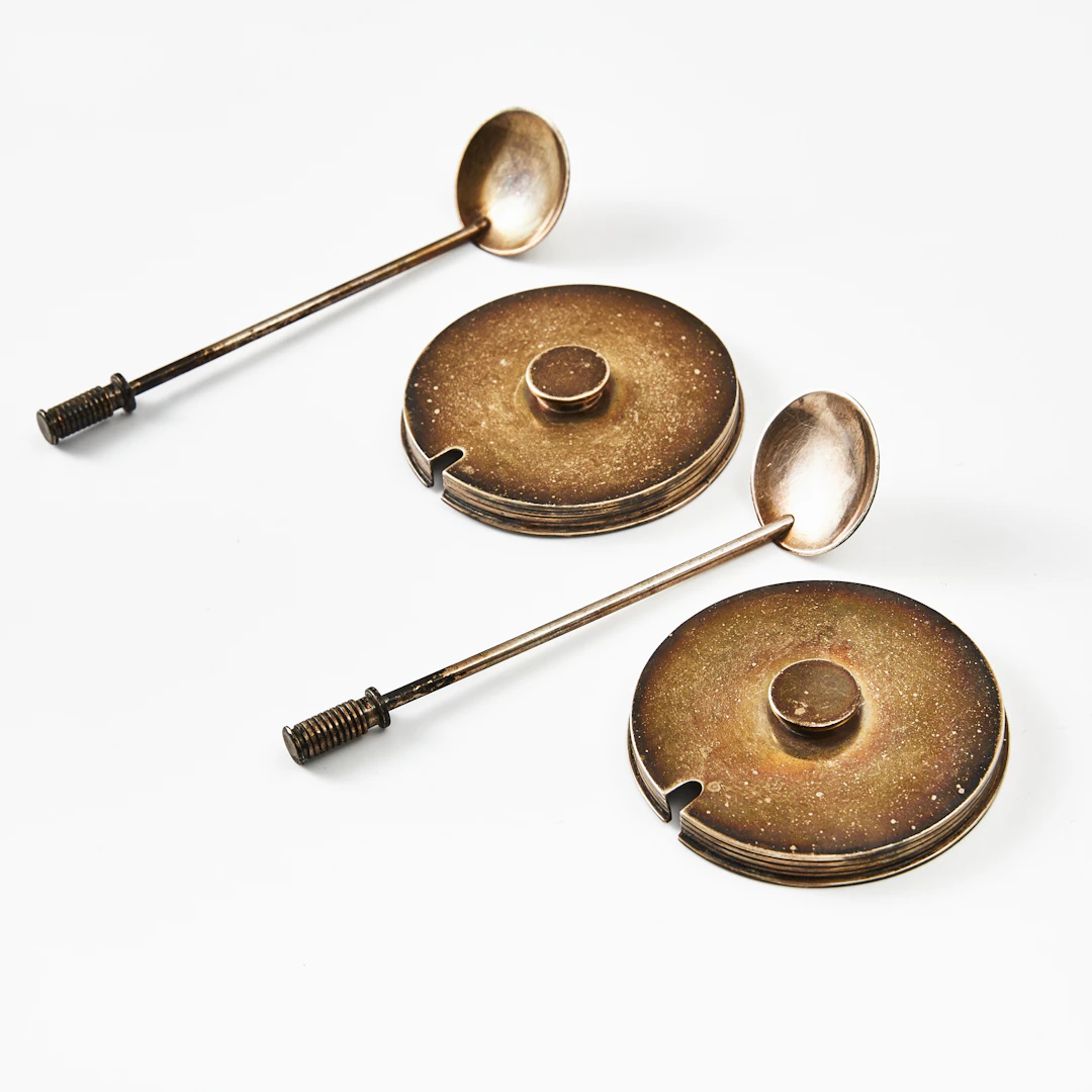 SIGVARD BERNADOTTE. SENAPSBURKSLOCK, 2 st., sterlingsilver, SKEDAR
