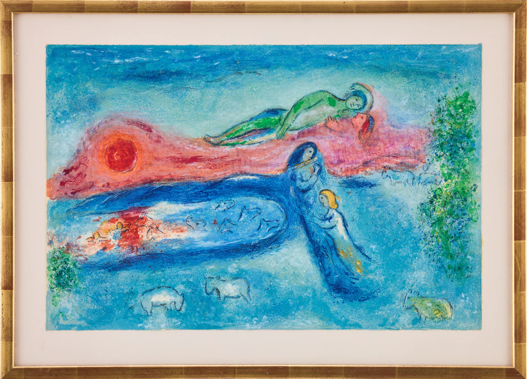 MARC CHAGALL. "La Mort de Dorcon" from "Daphnis et Chloé".