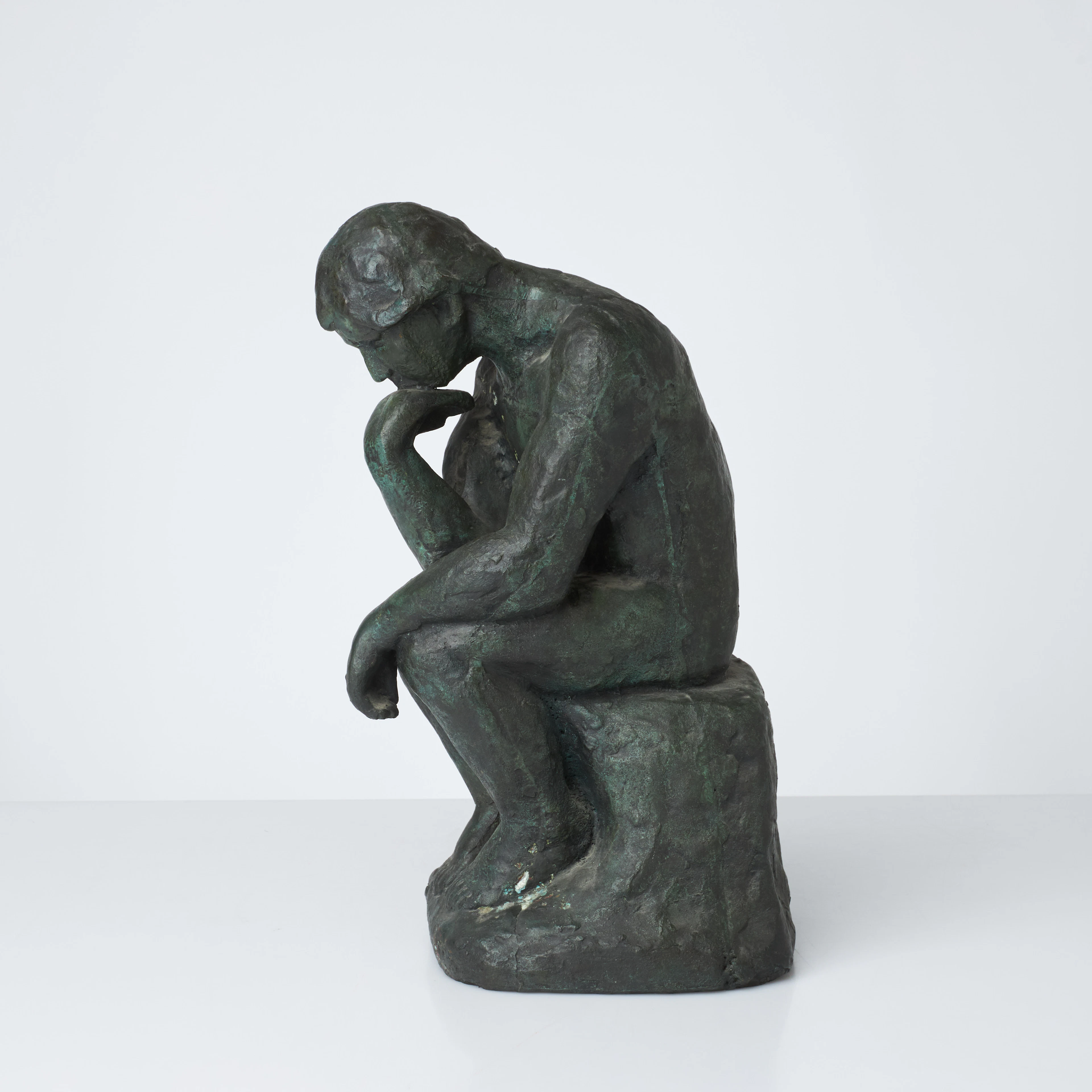 AUGUSTE RODIN. EFTER. Skulptur, "Tänkaren", patinerad brons, osignerad.