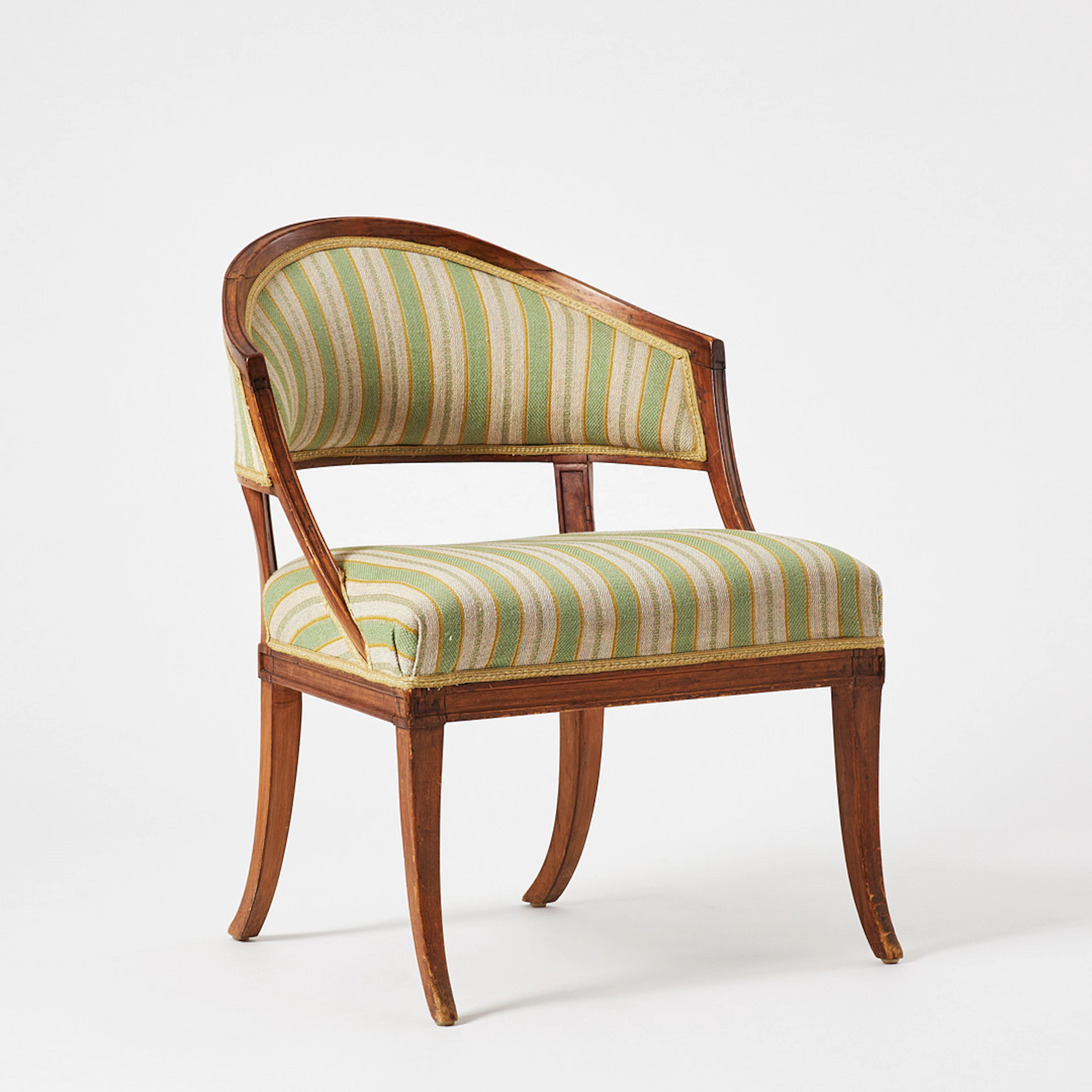 EPHRAIM STÅHL. (Stolmakare i Stockholm 1794-1820), baljfåtölj, sengustaviansk.