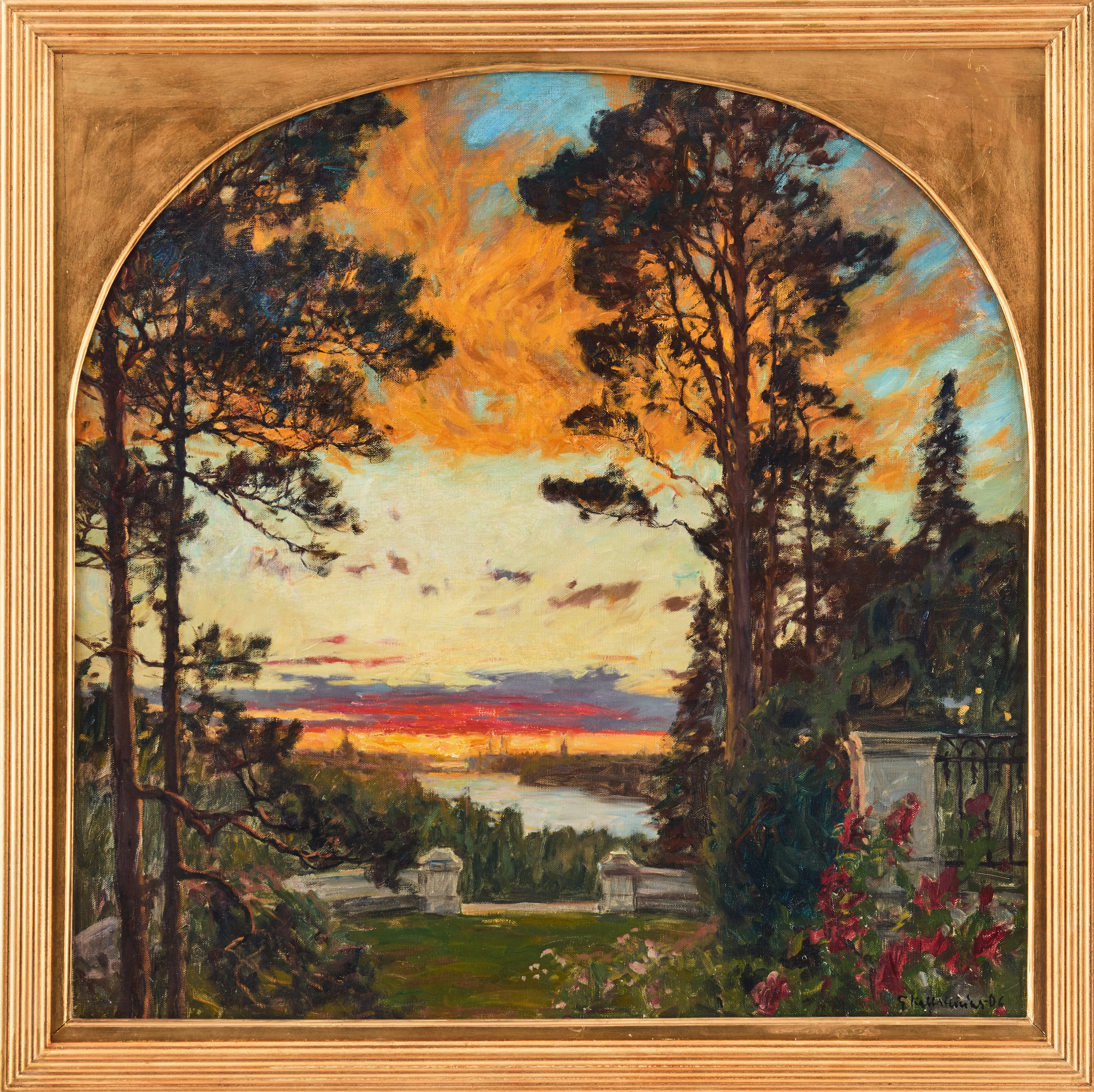 GOTTFRID KALLSTENIUS. Vy över Djurgården.