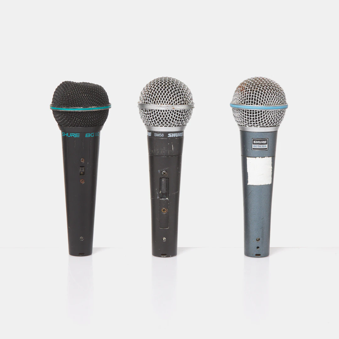 MIKROFONER, Shure, 3 st, SM58, BETA 58A, BG 1,0.