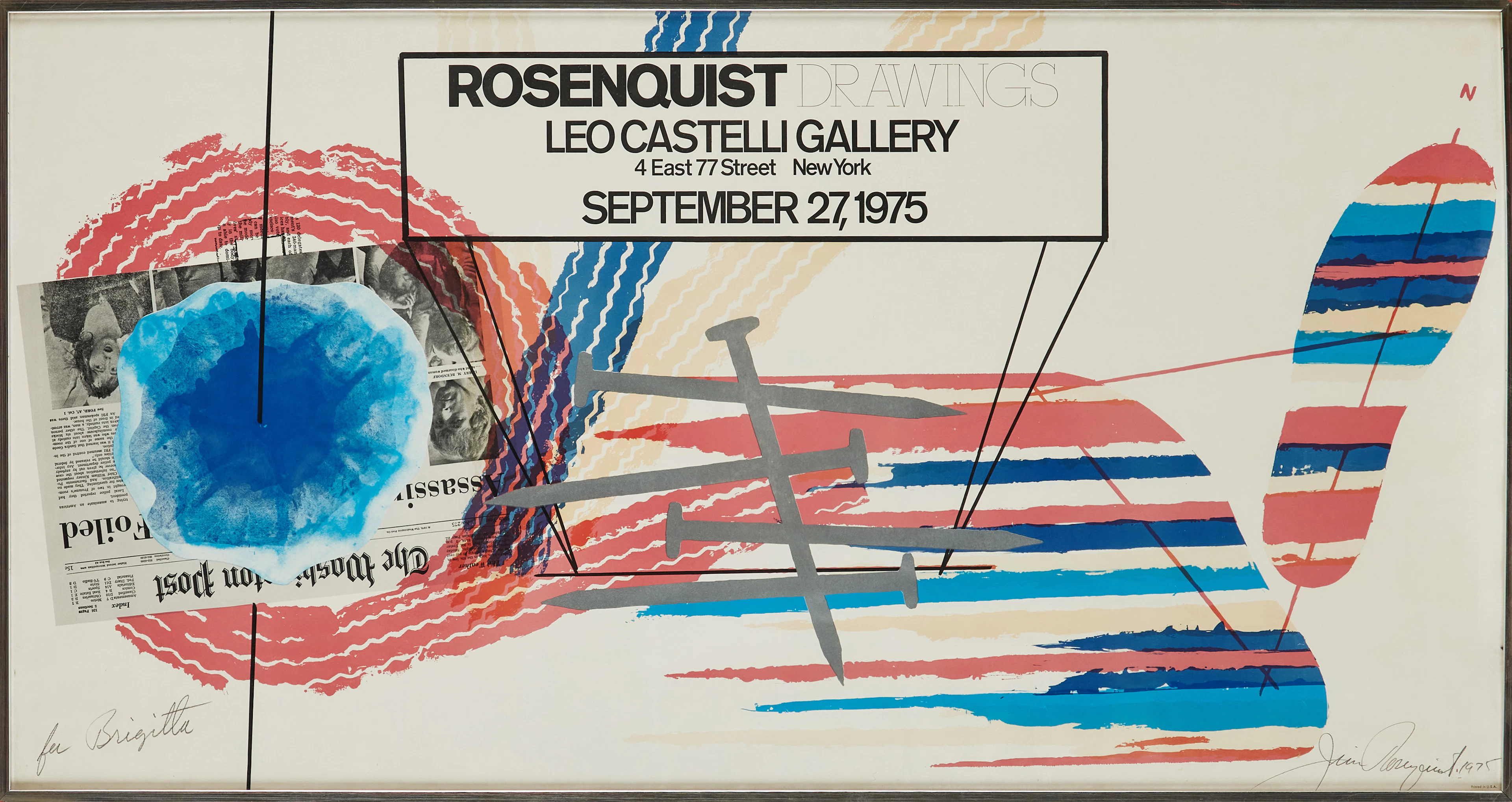 JAMES ROSENQUIST (1933-2017). Utställningsaffisch, "Near and Far"