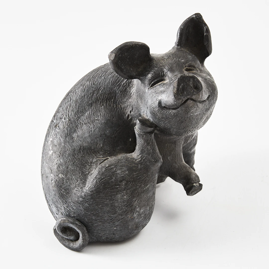 SKULPTUR, i form av gris, samtida.