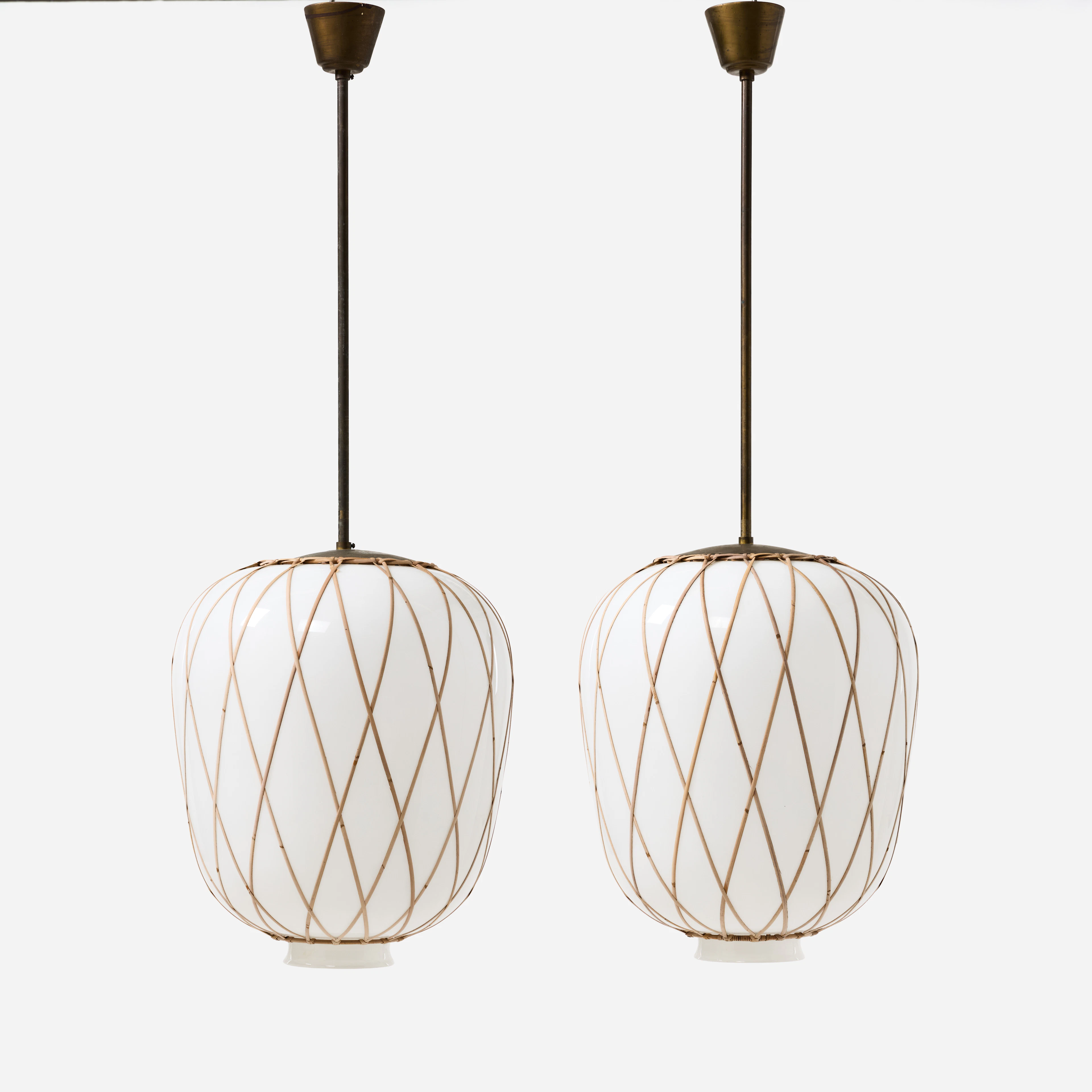HARALD NOTINI. Taklampor, ett par, Arvid Böhlmarks Lampfabrik, 1940-tal