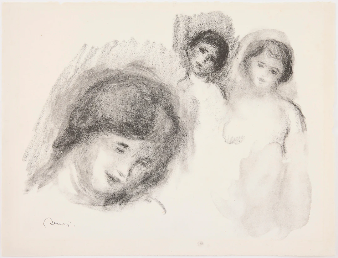 PIERRE-AUGUSTE RENOIR. "La Pierre au Trois Croquis.".