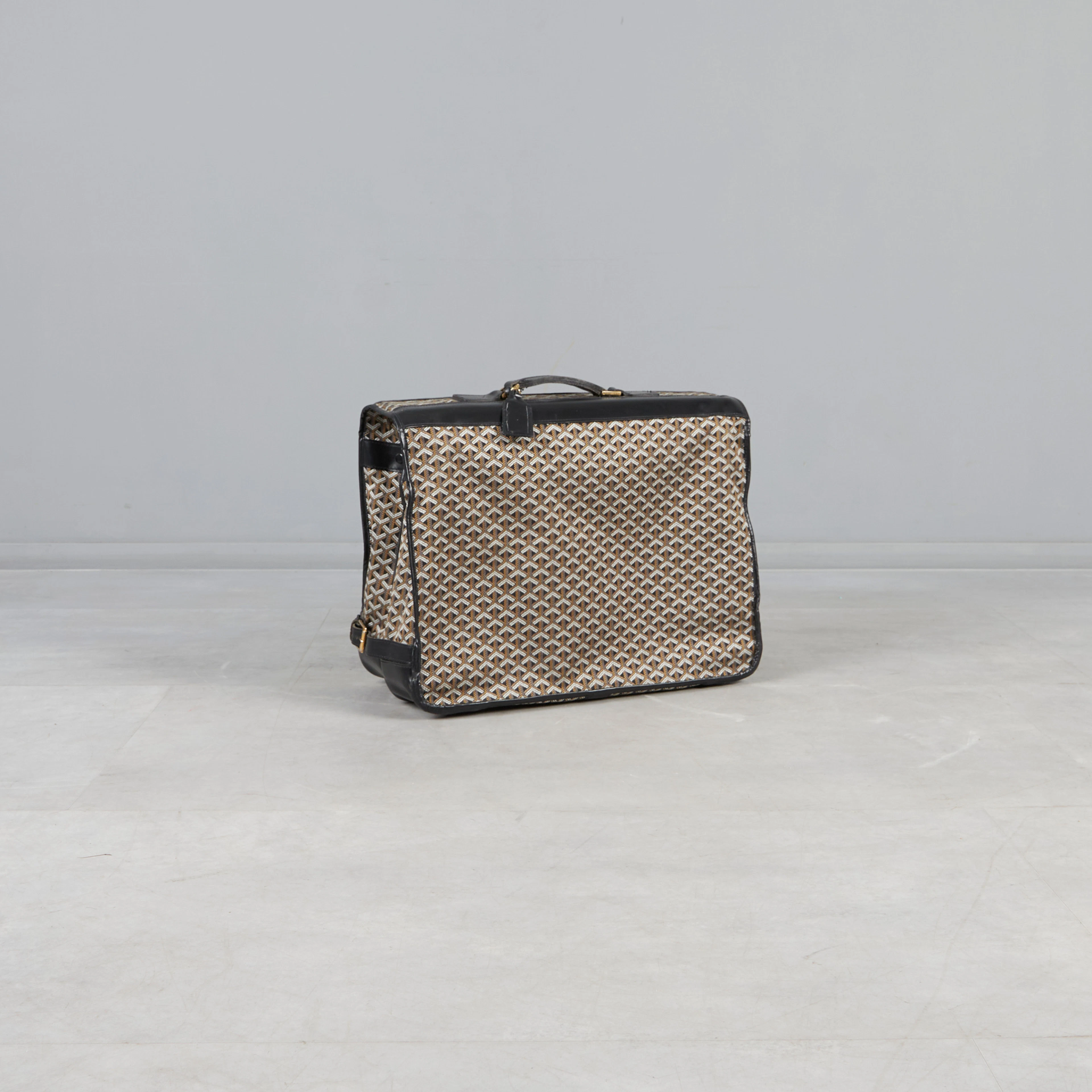 GOYARD. Kleidersack / Garmenttasche, Textil, Messing, 1970/80er Jahre