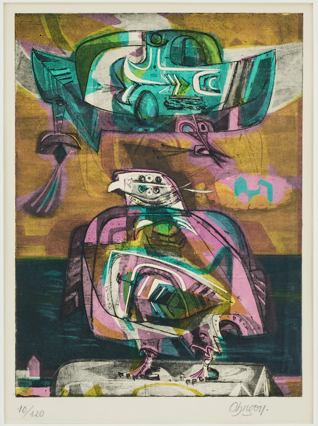 ALEJANDRO OBREGON (COLOMBIA 1920-1992). "Les Palombes".