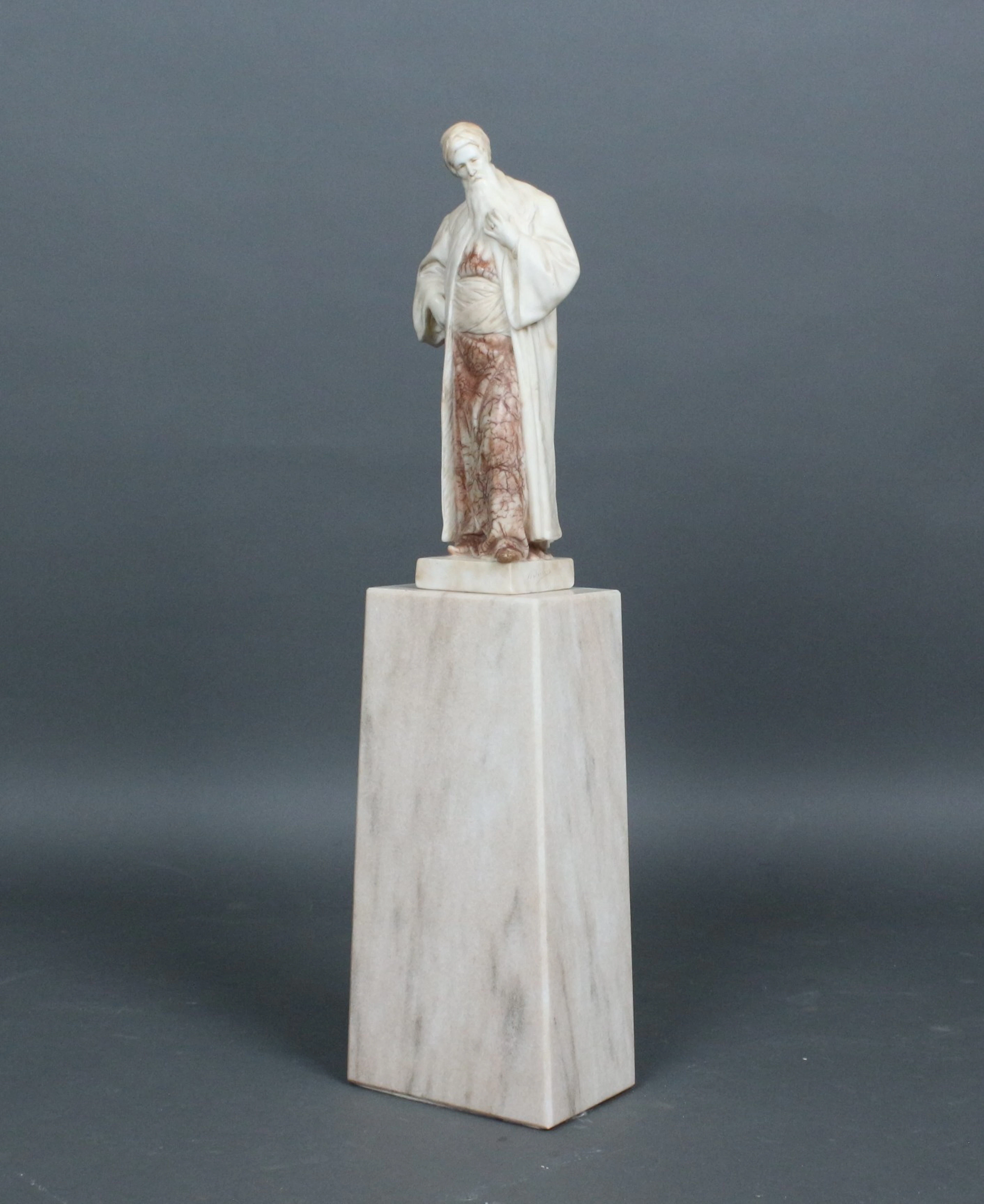 ADOLF JAHN (1858–1941). NACH. Skulptur „Nathan der Weise“, Alabaster