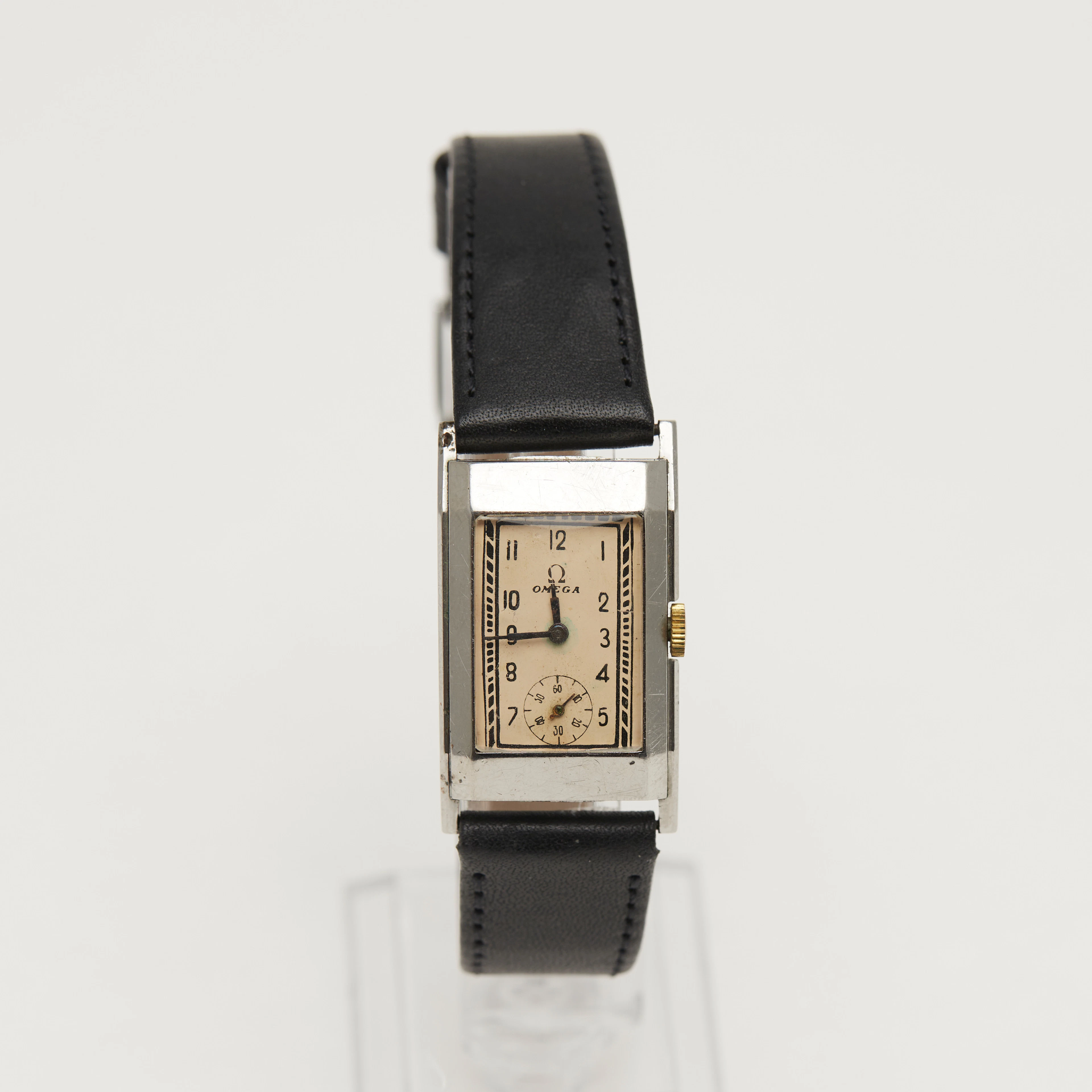 OMEGA. Armbanduhr, Rectangular, Art-Deco, Handaufzug, 1930/40er Jahre, Schweiz.