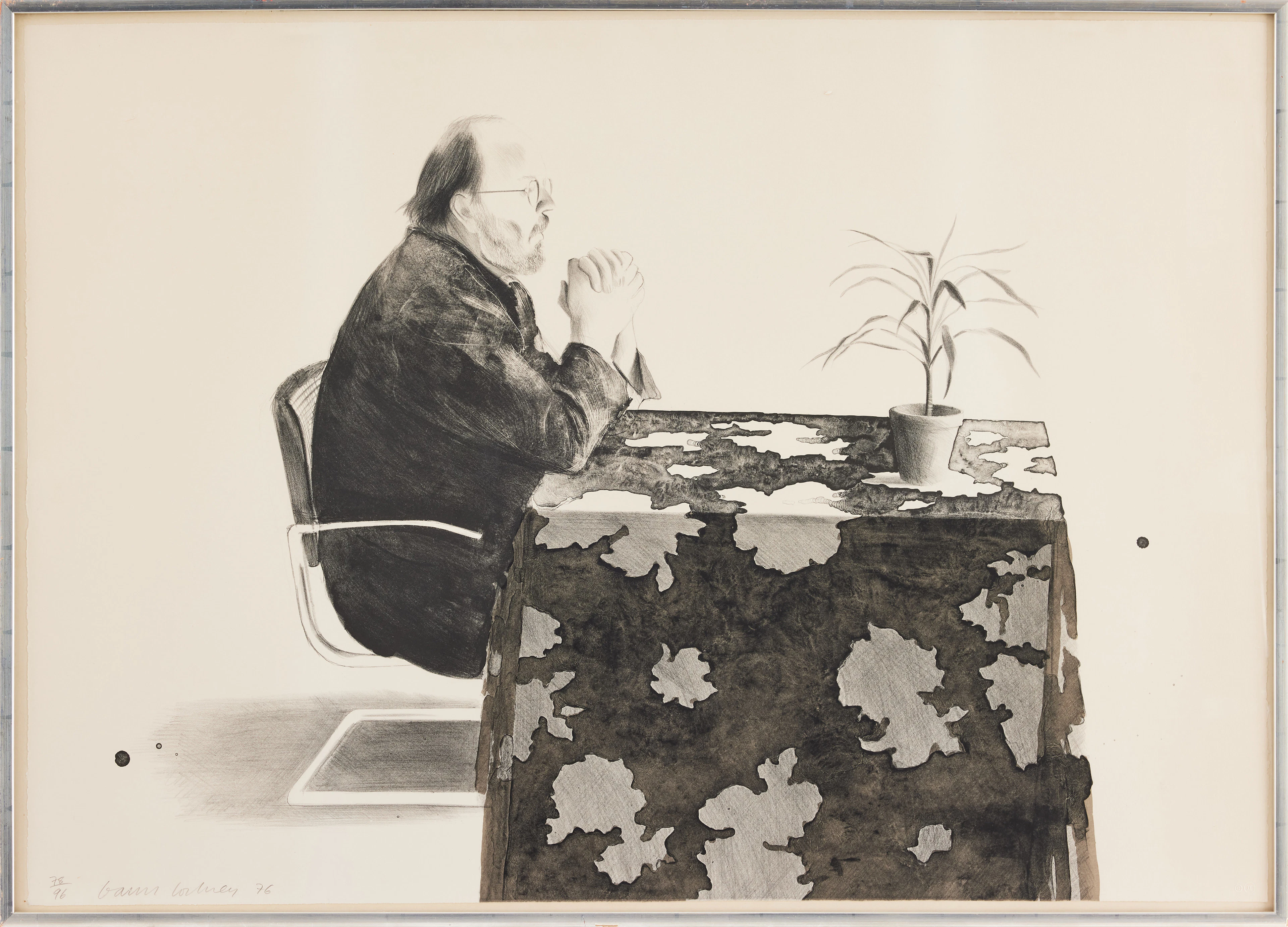 DAVID HOCKNEY. "Henry at table".
