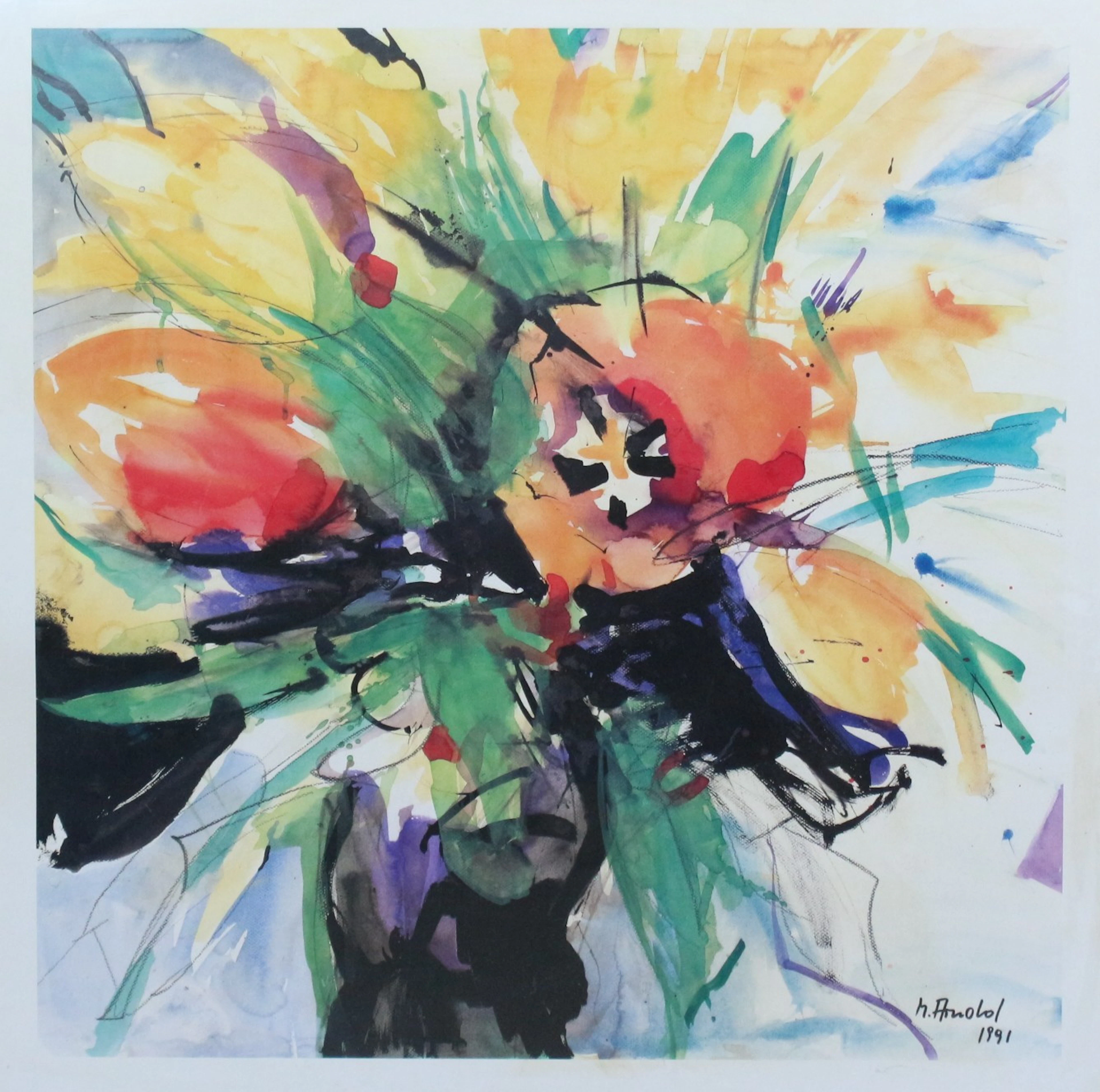 MONA ARNOLD. NACH. Druck (1991), gerahmt.
