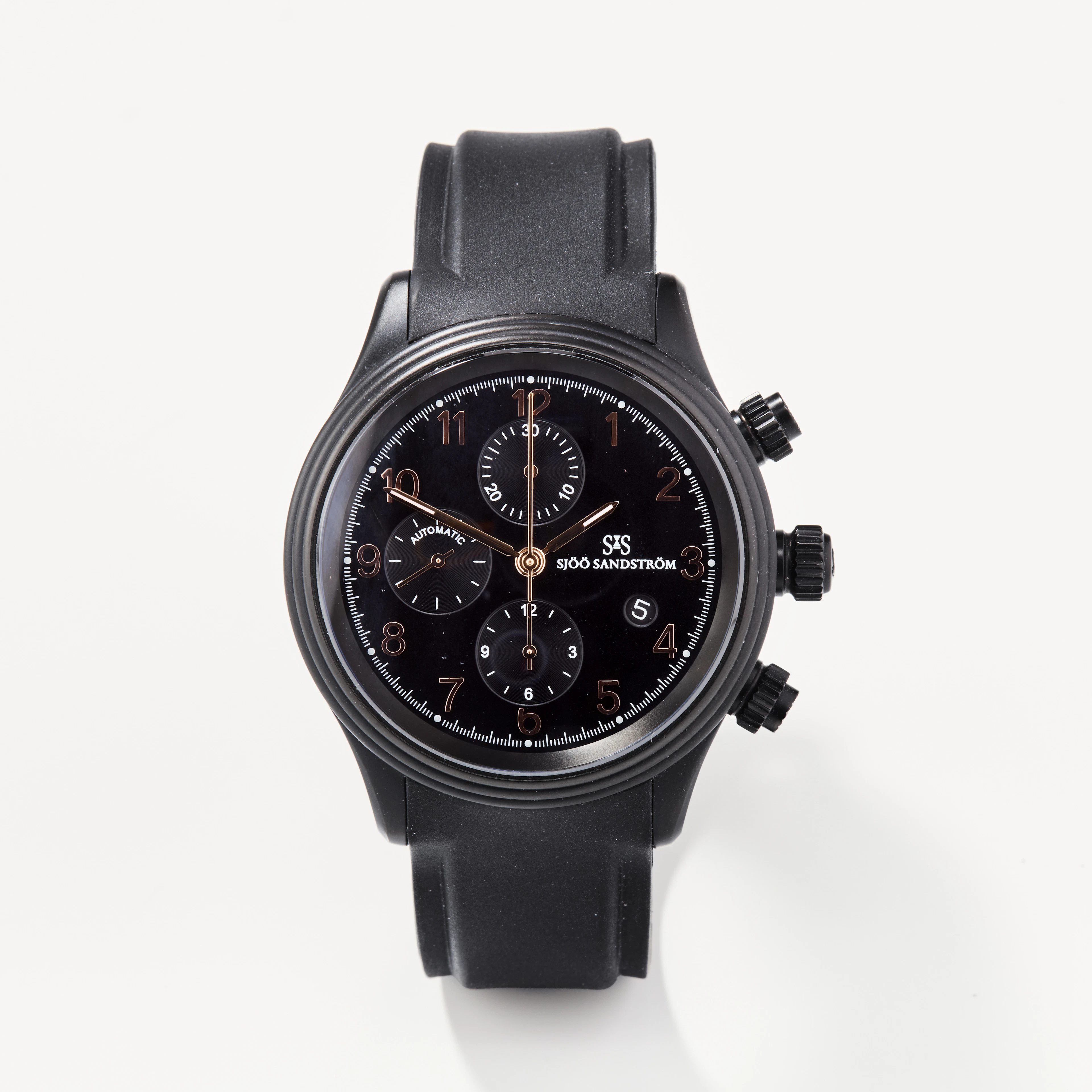 SJÖÖ SANDSTRÖM, Extreme Black, kronograf, armbandsur, 44,2 mm, DLC