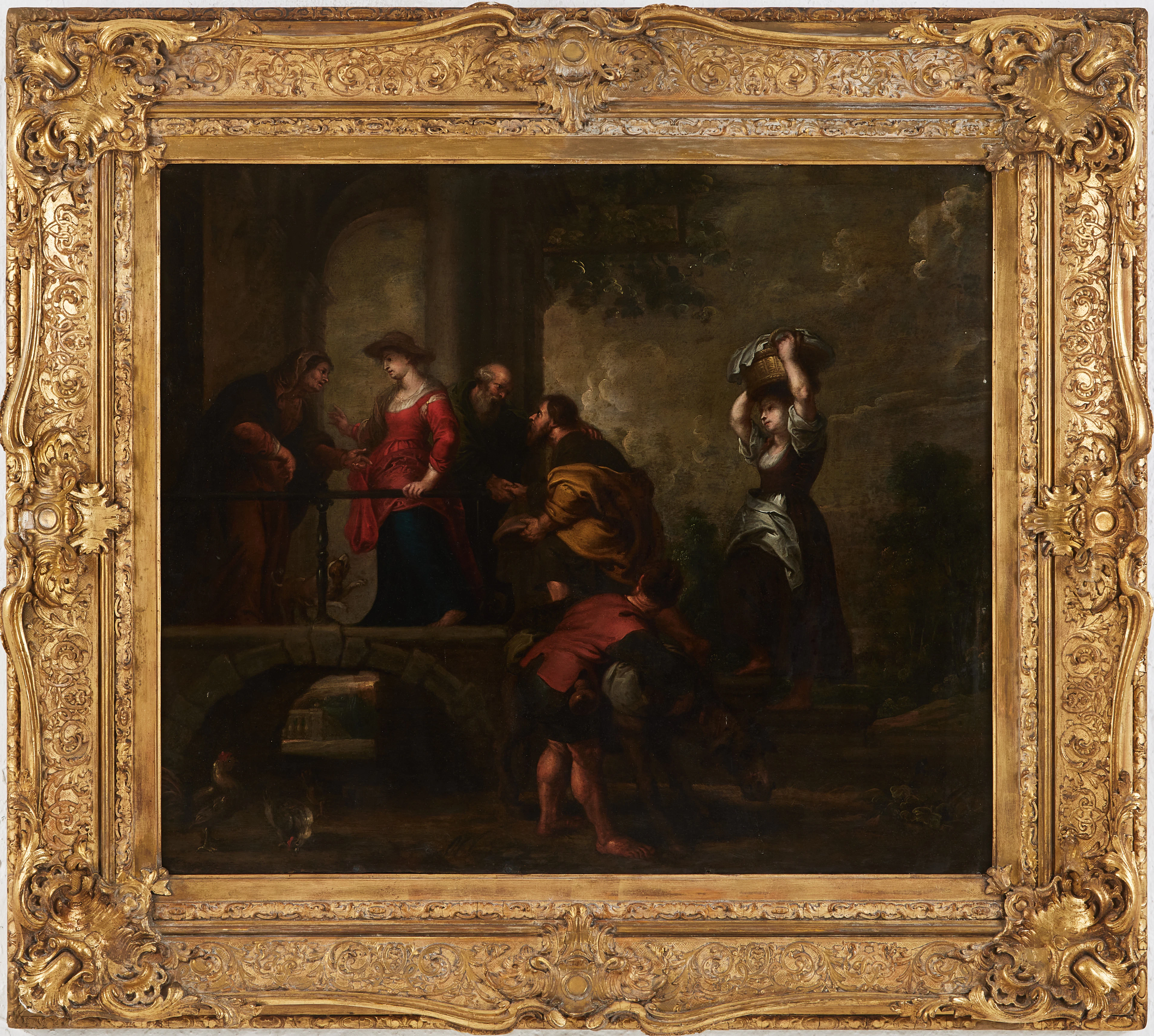 WILLEM VAN HERP. Circle of. The Visitation.