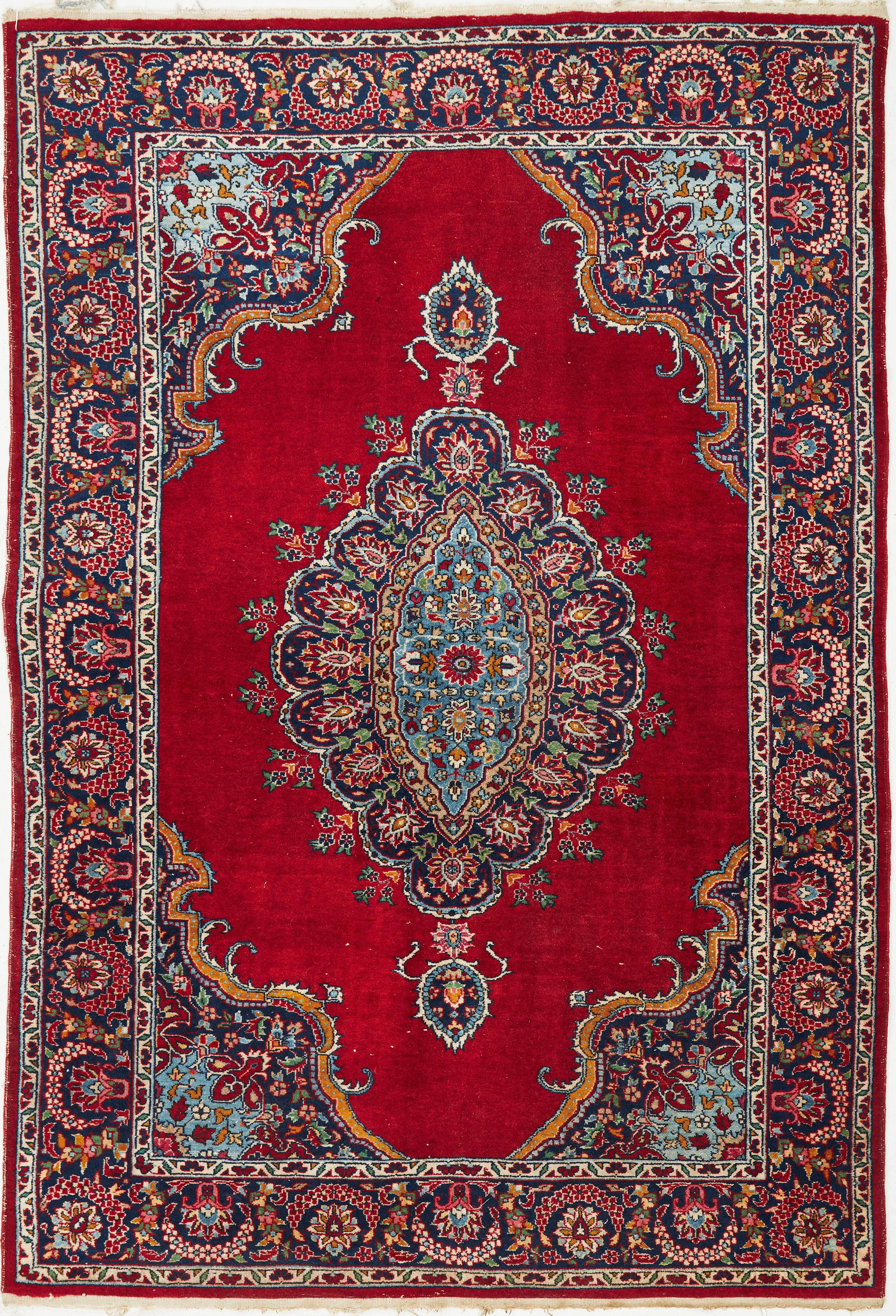 ORIENTMATTA. Kashan, ull, röd botten.