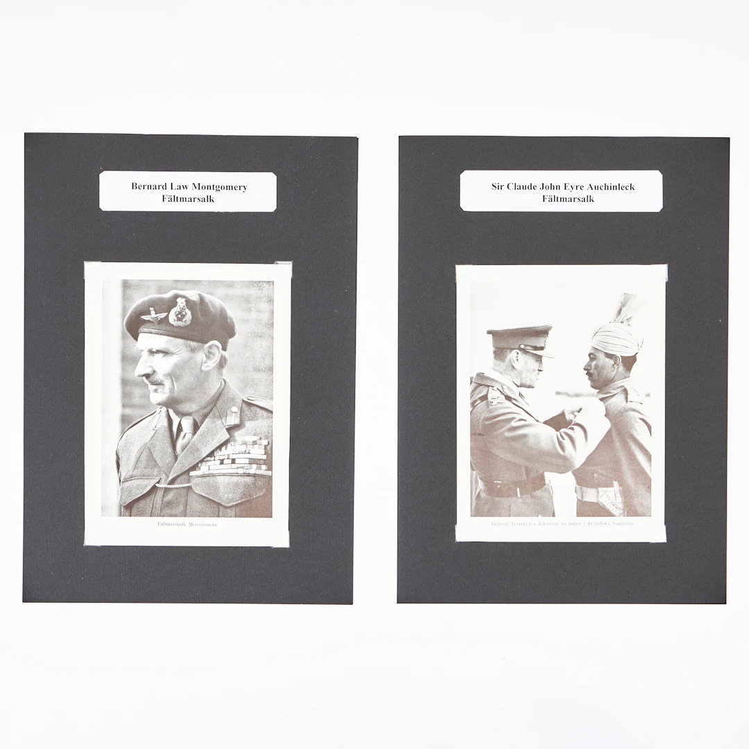 GENERAL MONTGOMERY OCH AUCHINLECK, 2 AUTOGRAFER.