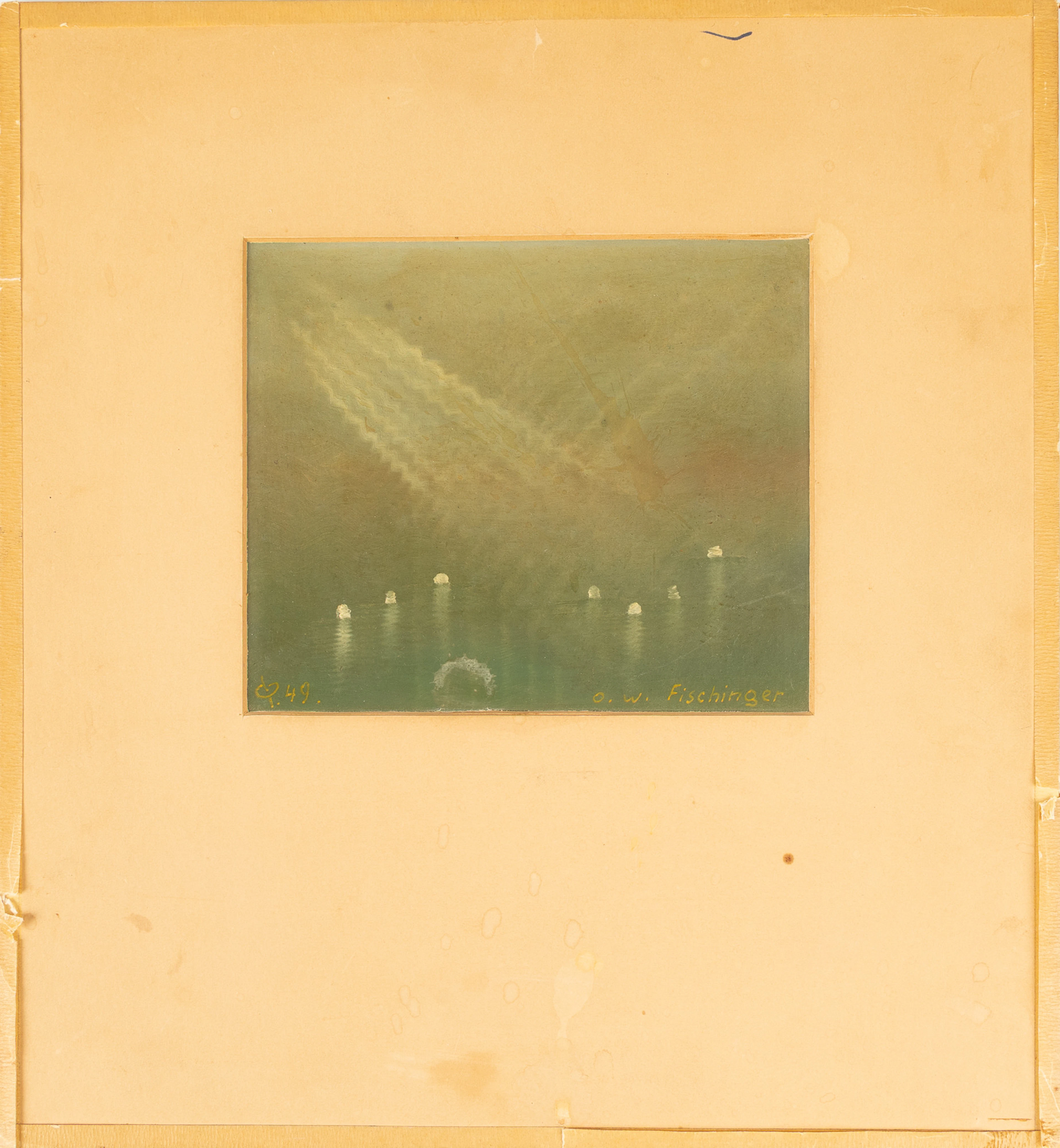 OSKAR FISCHINGER (1900-1967). Komposition med ljusfenomen och vatten