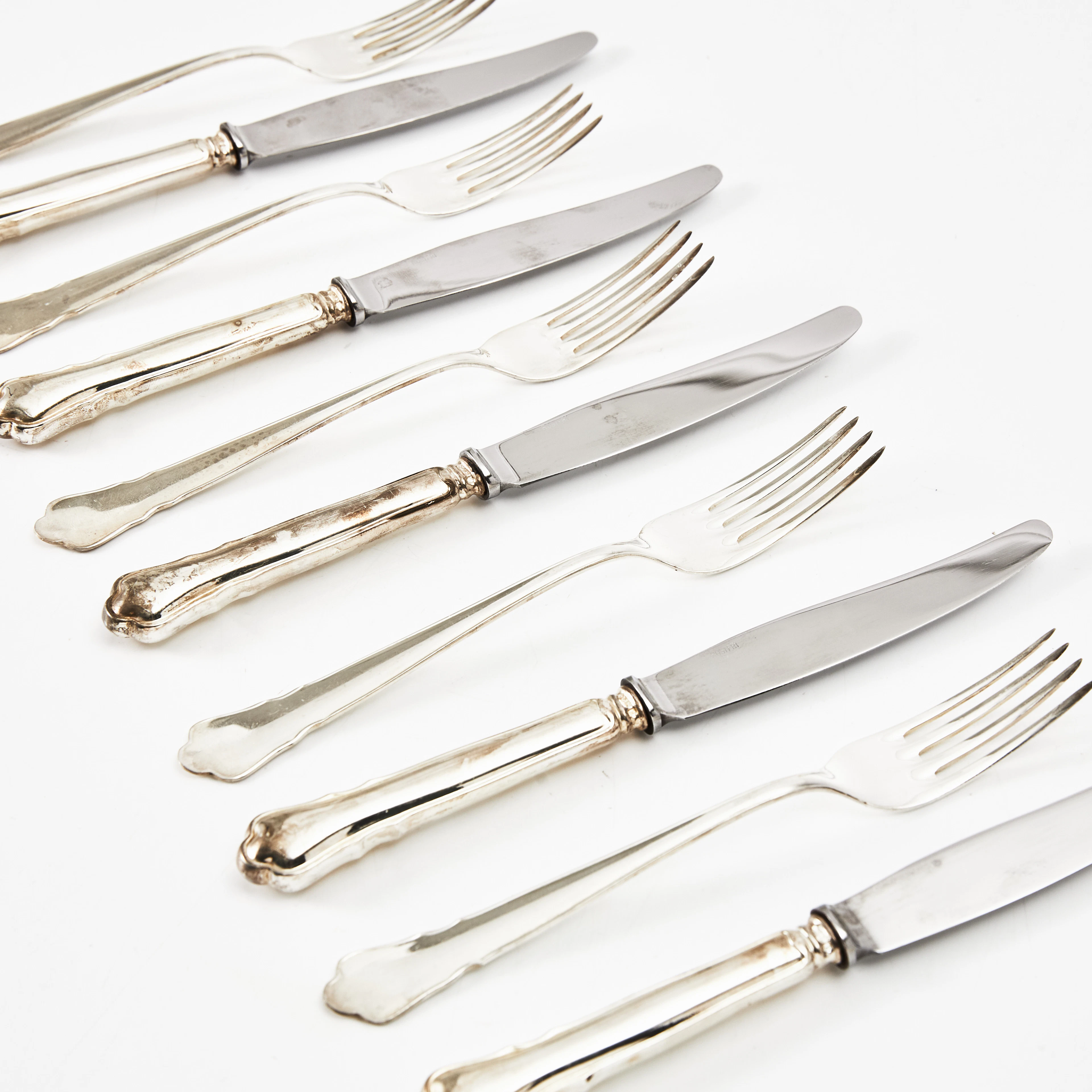 BESTICK, 12+12 delar, silver, GAB, Stockholm 1964.