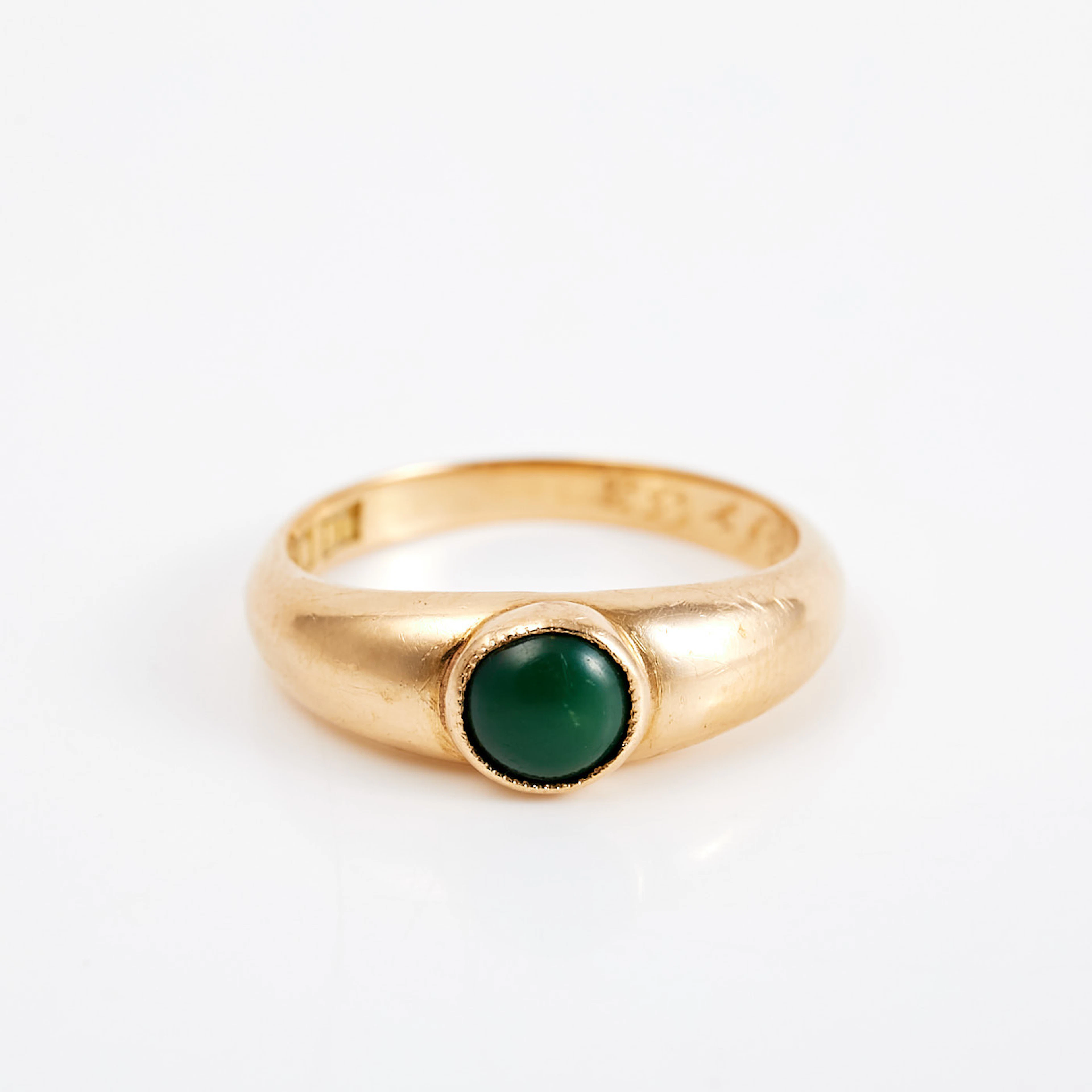 RING, 18 k guld, med turkos, Södergren A, Nässjö, 1952.